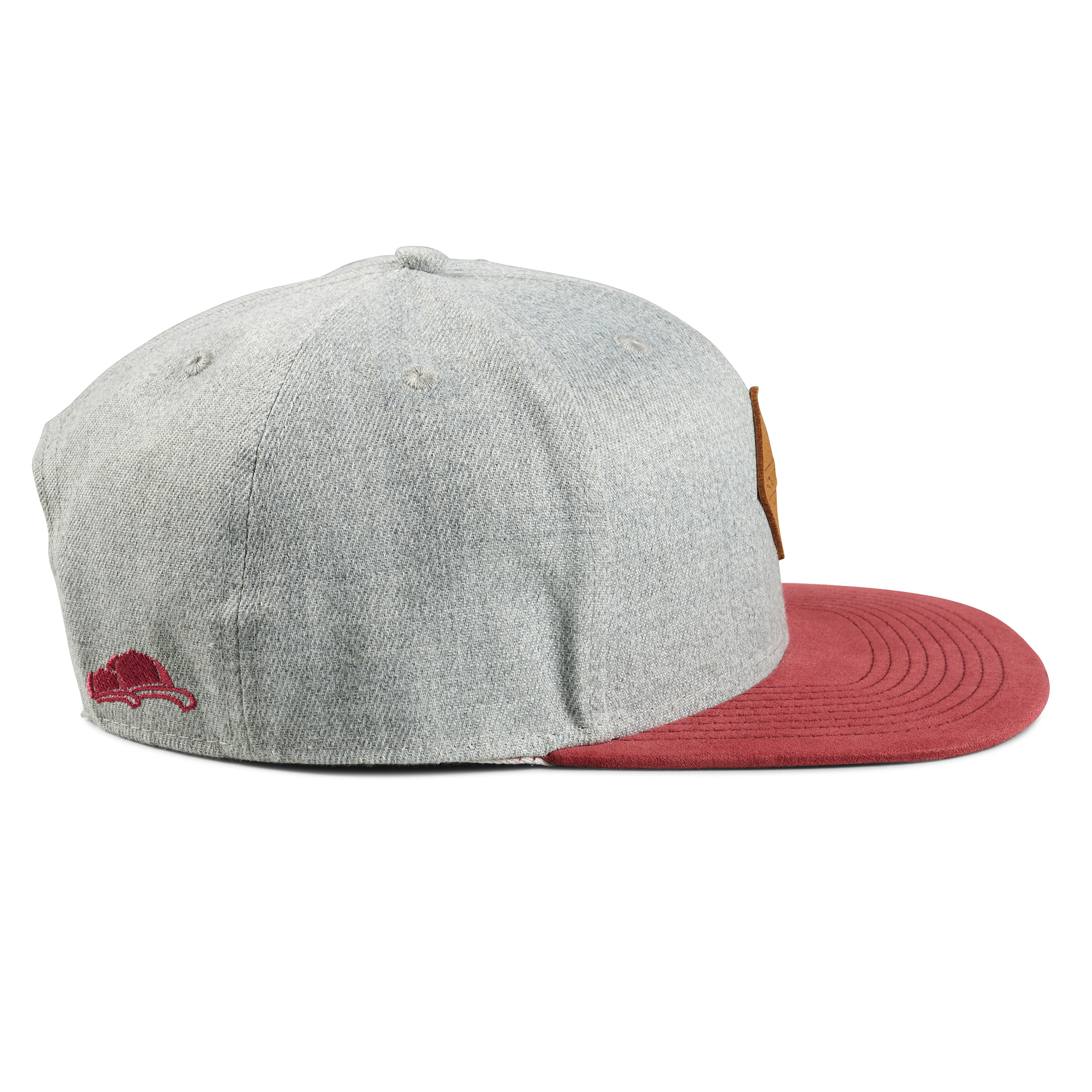 Snapback Cap Herren grau-rot Seite