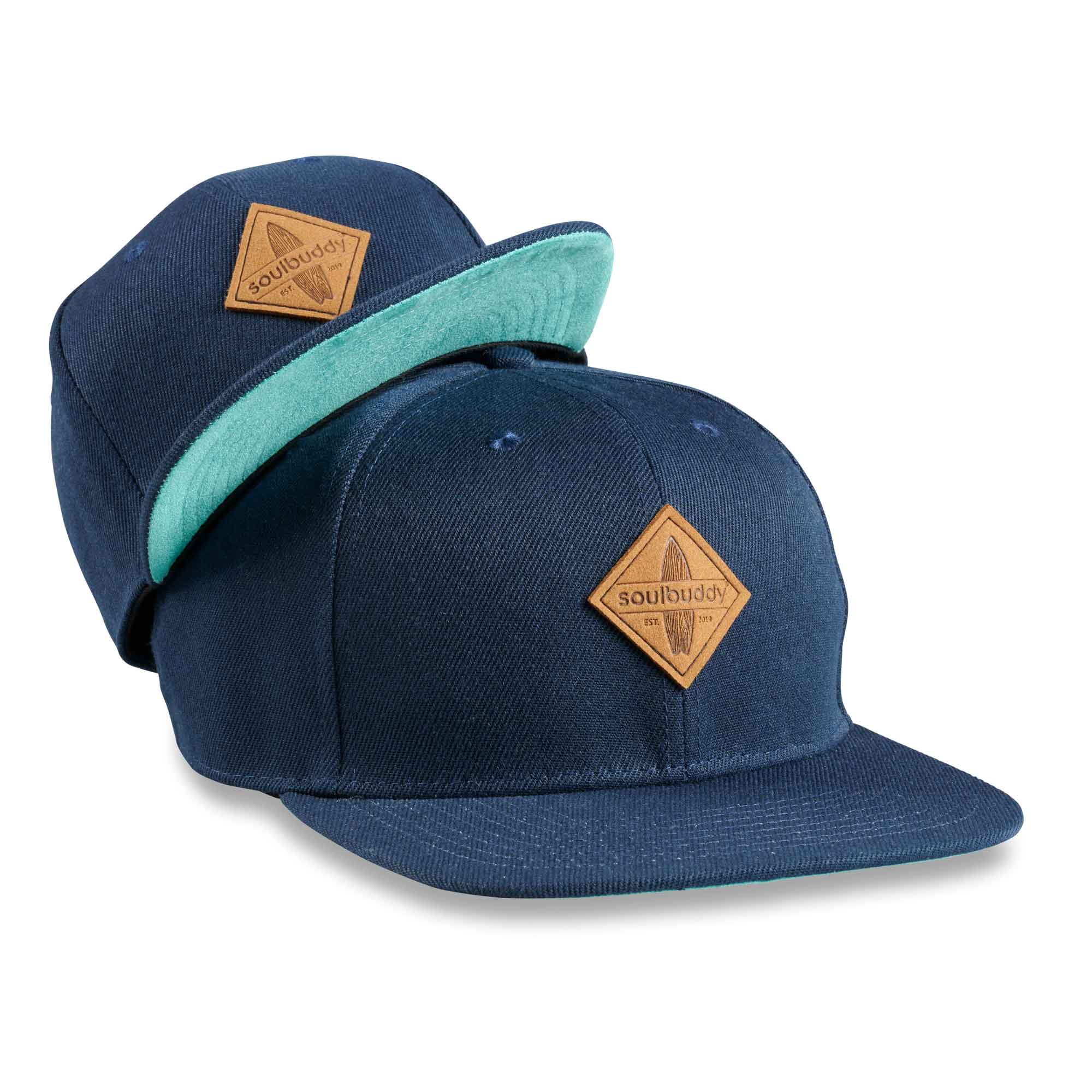 Soulbuddy 2er-Set Snapback Cap Blau Türkis