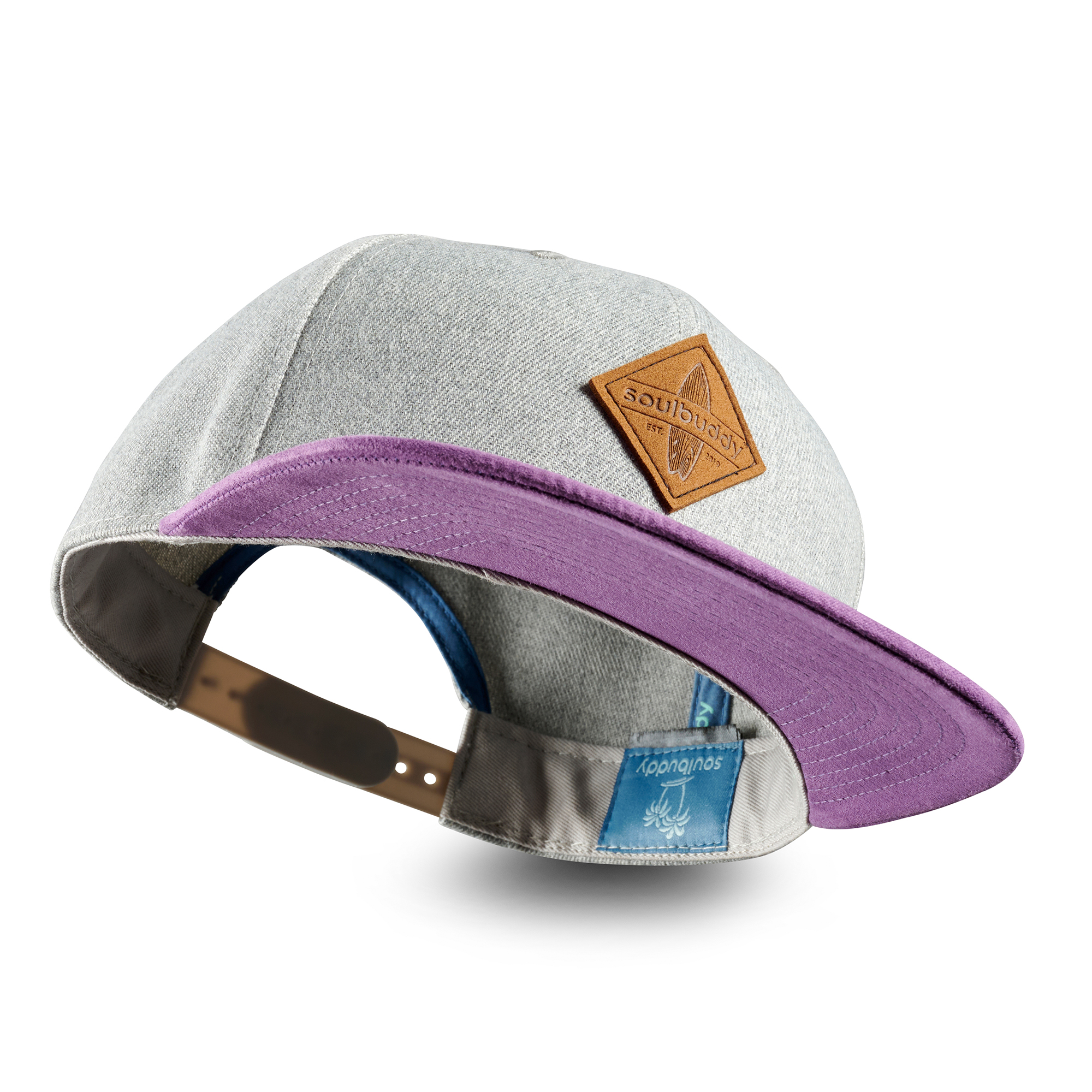 Basecap Damen grau-lila Front