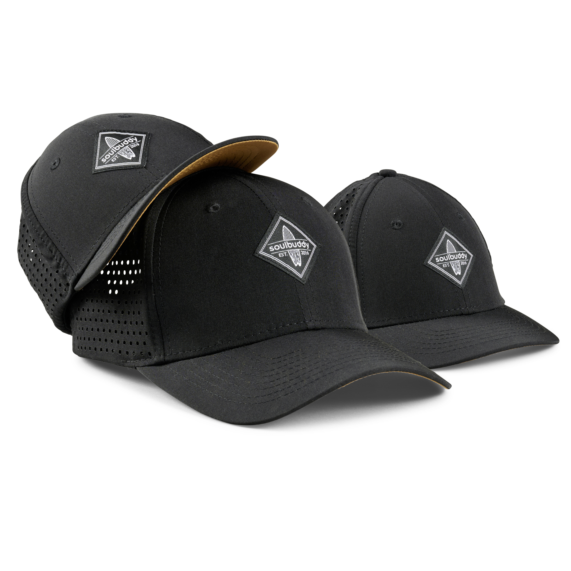 Family Sports Caps 3er-Set Midnight Black