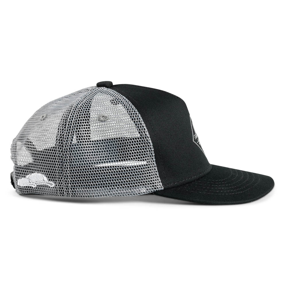 Trucker Cap Herren schwarz grau Seite