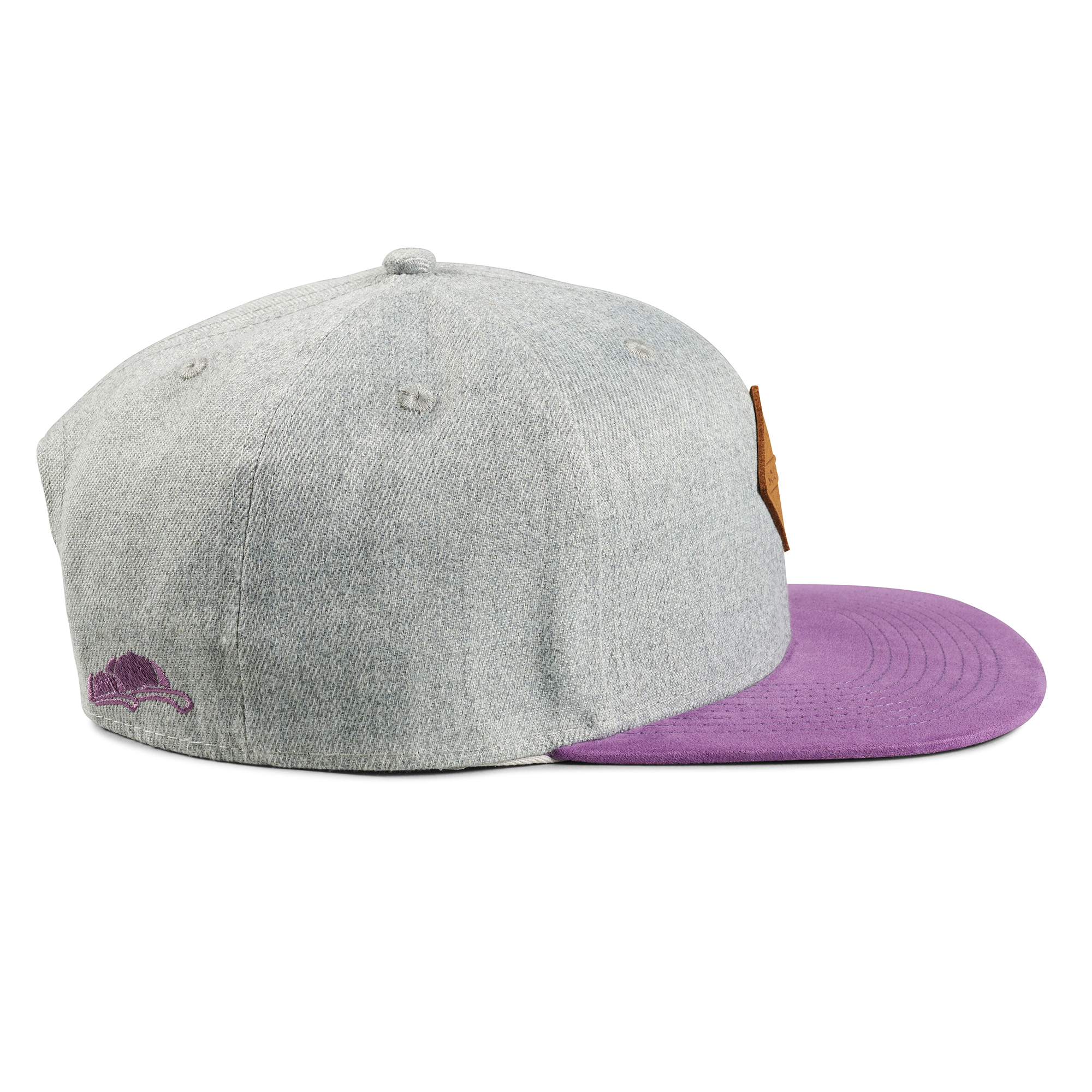 Basecap Damen grau-lila Seite Basecap Damen grau-lila Seite