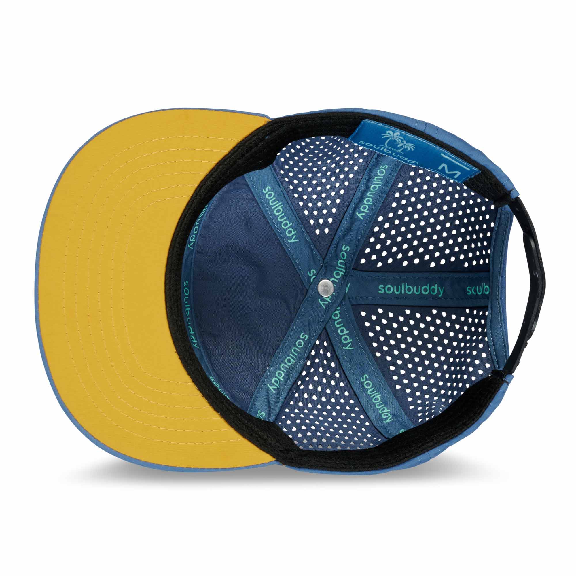 Kinder Performance Cap Blue Yellow Inside