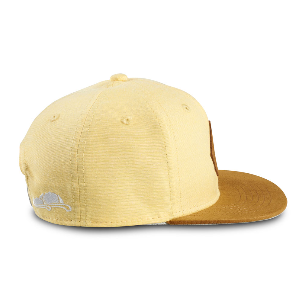 Kinder Baseball Cap hellgelb Seite