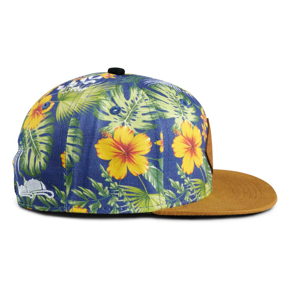 Kinder Snapback Cap Blumenmuster Seite