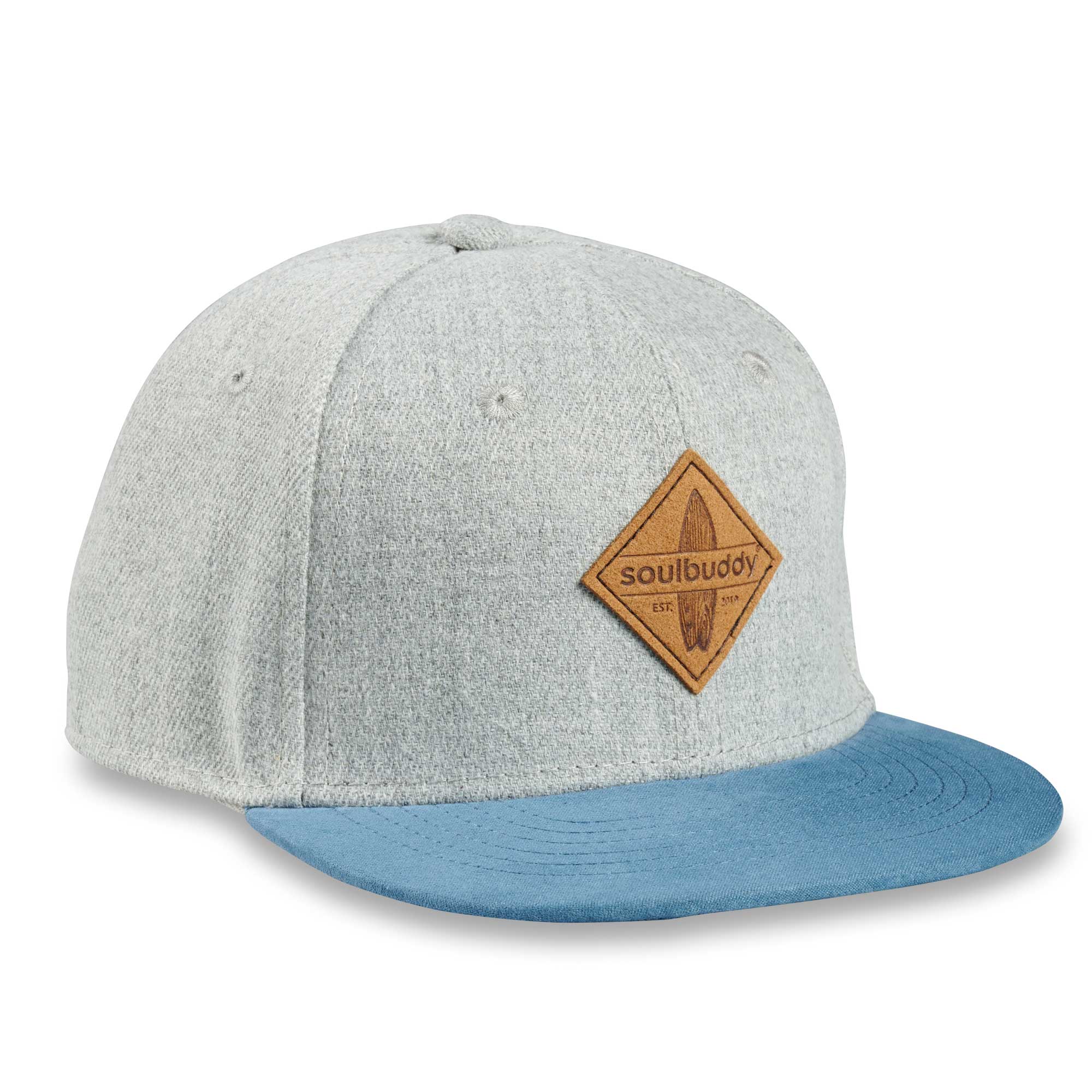 Kinder Cap Mädchen Jungen grau-blau