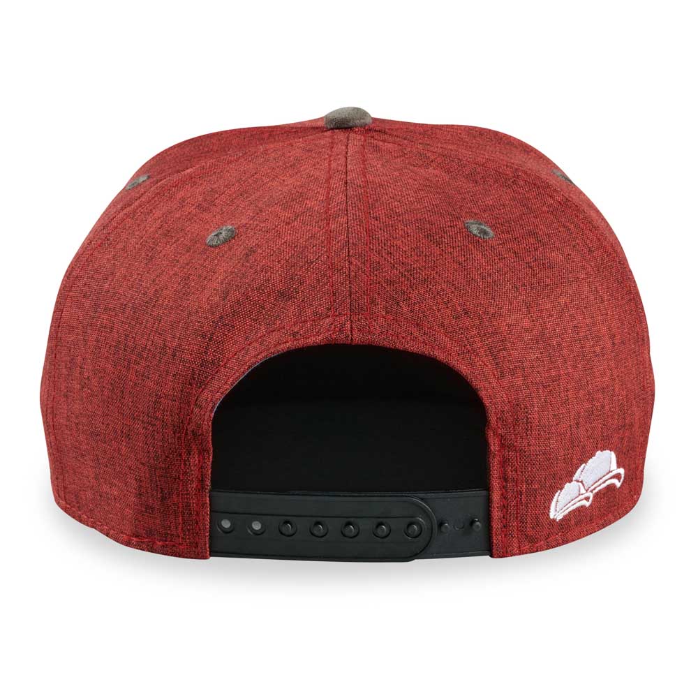 Snapback Cap Herren dunkelrot hinten