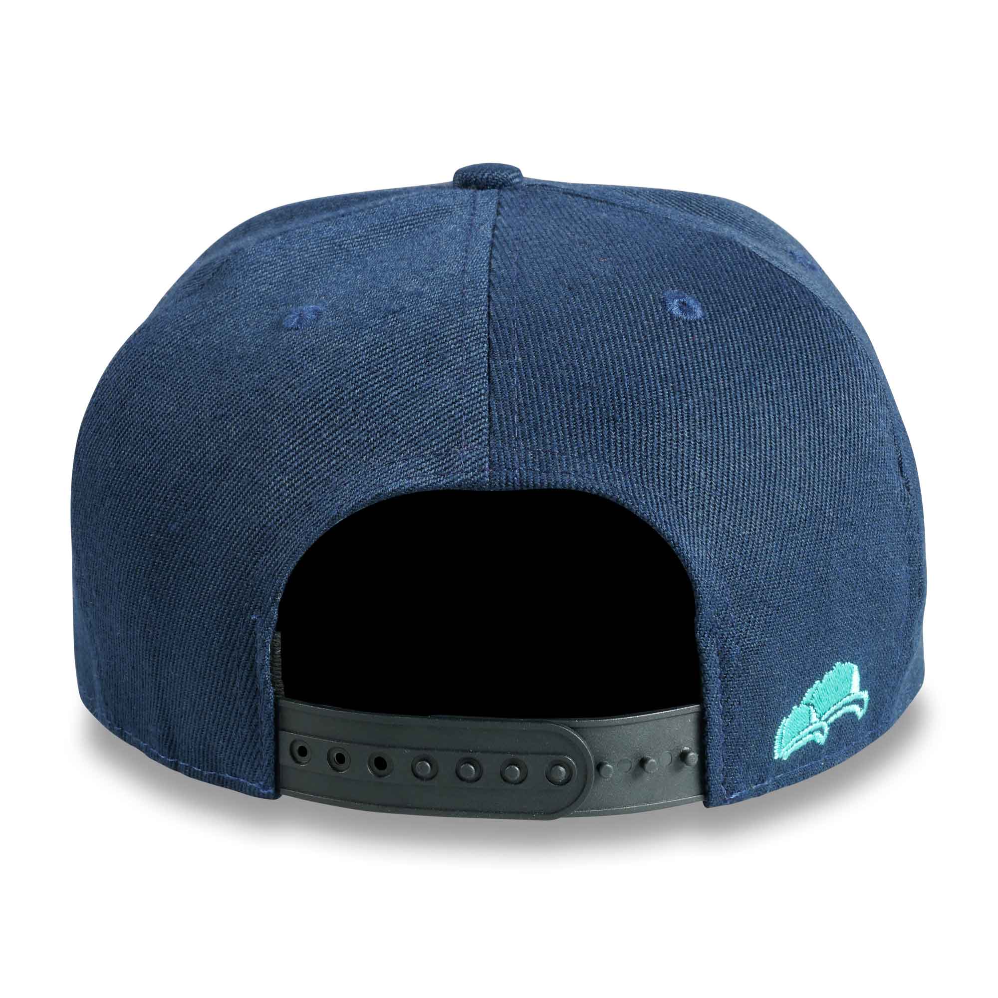 Soulbuddy Adult Snapback Cap Blau Türkis Hinten