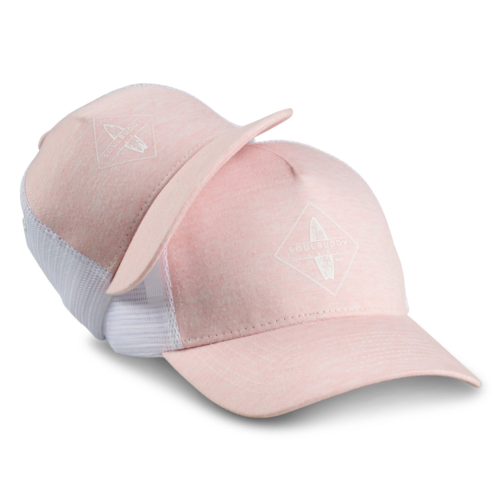 Partner Trucker Caps 2er Set rosa weiß