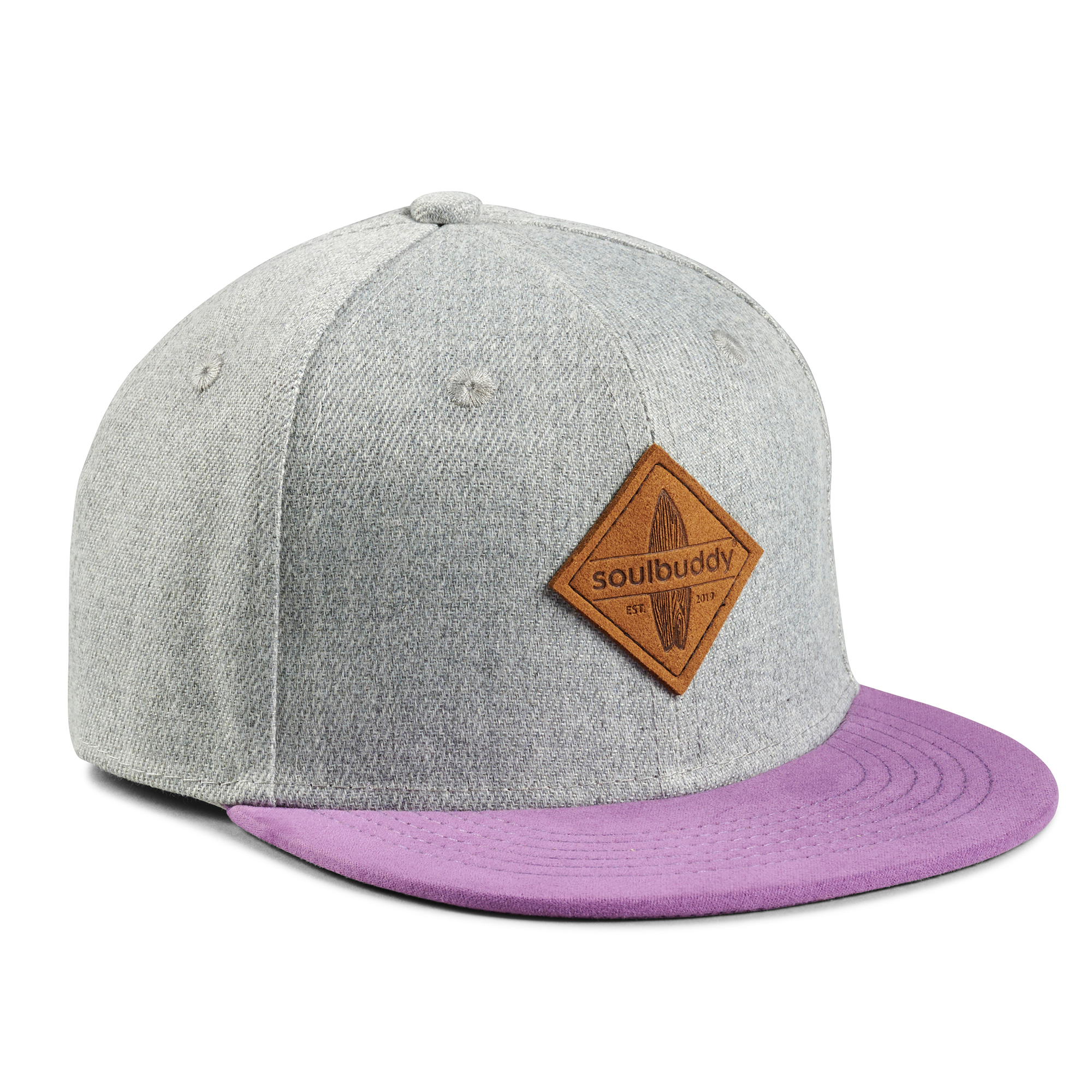 Kinder Basecap grau-lila