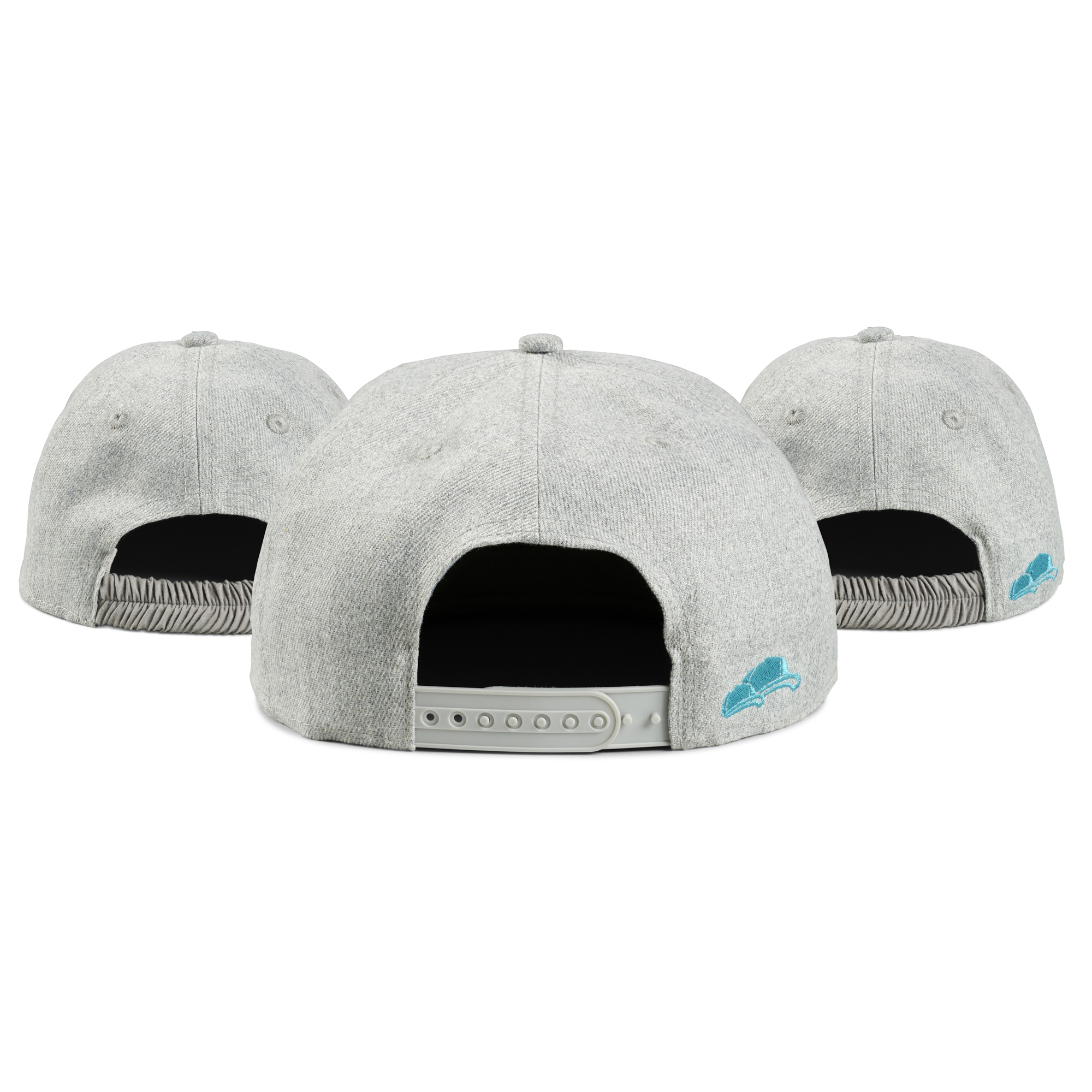 Mütze Herren 3-er Set grau-petrol hinten