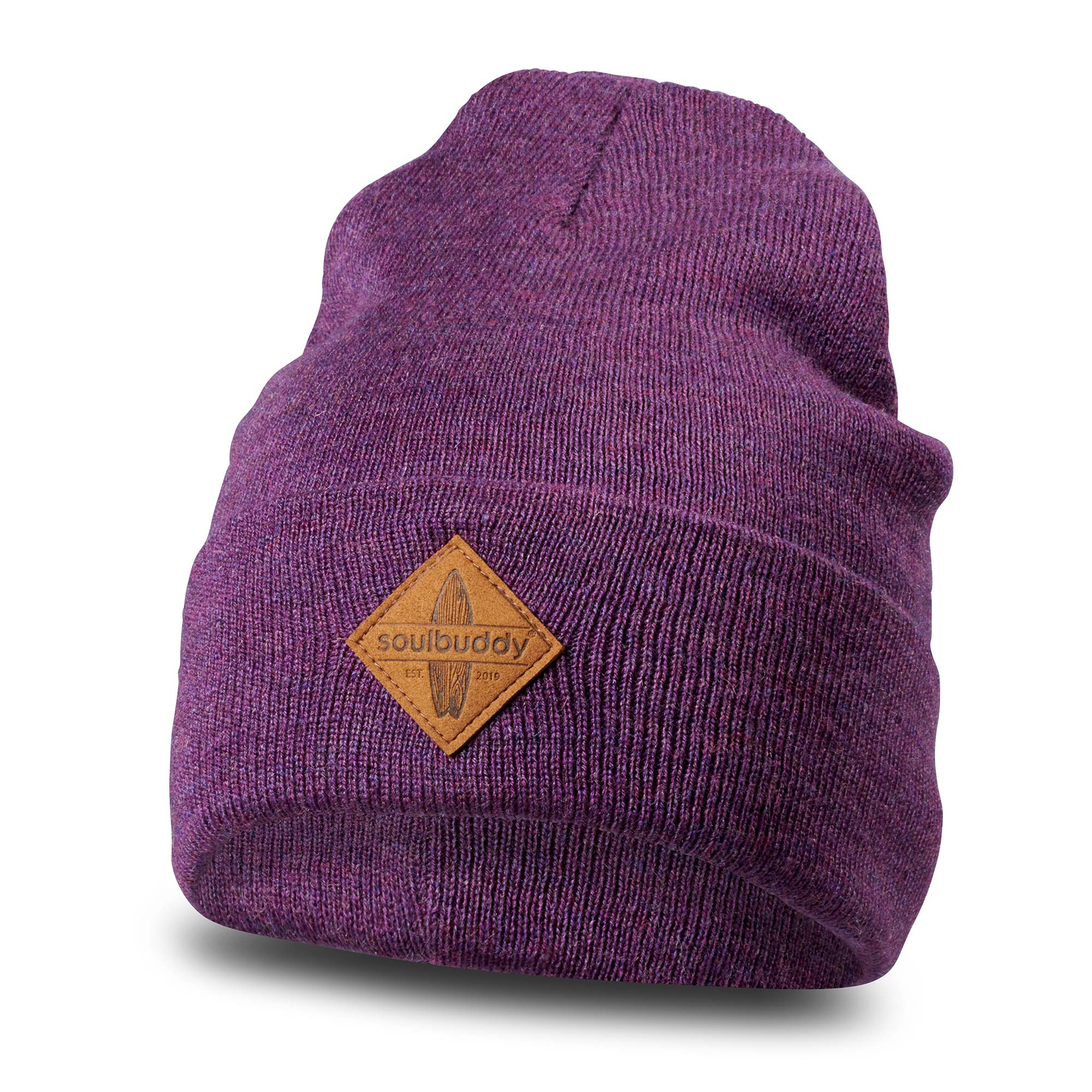 Wintermütze Beanie lila melange