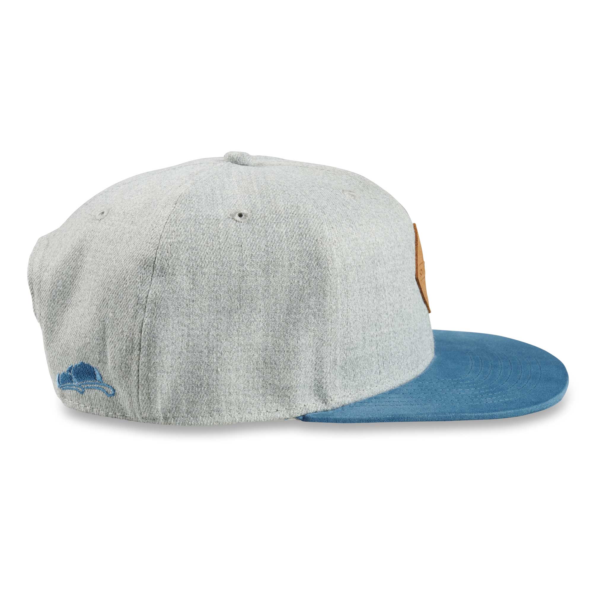 Snapback Cap Herren Grau-Blau Seite