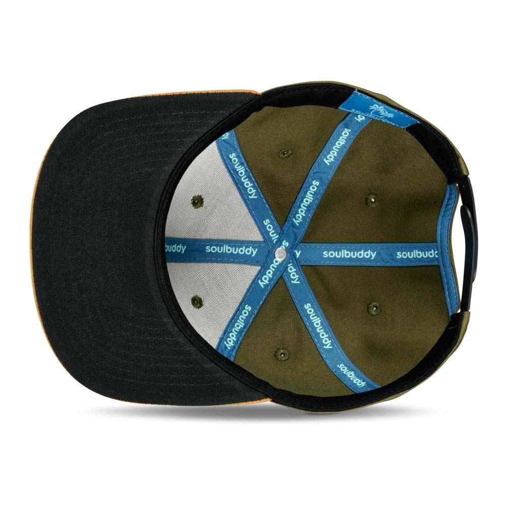 Snapback Cap Herren olivgrün Innenseite