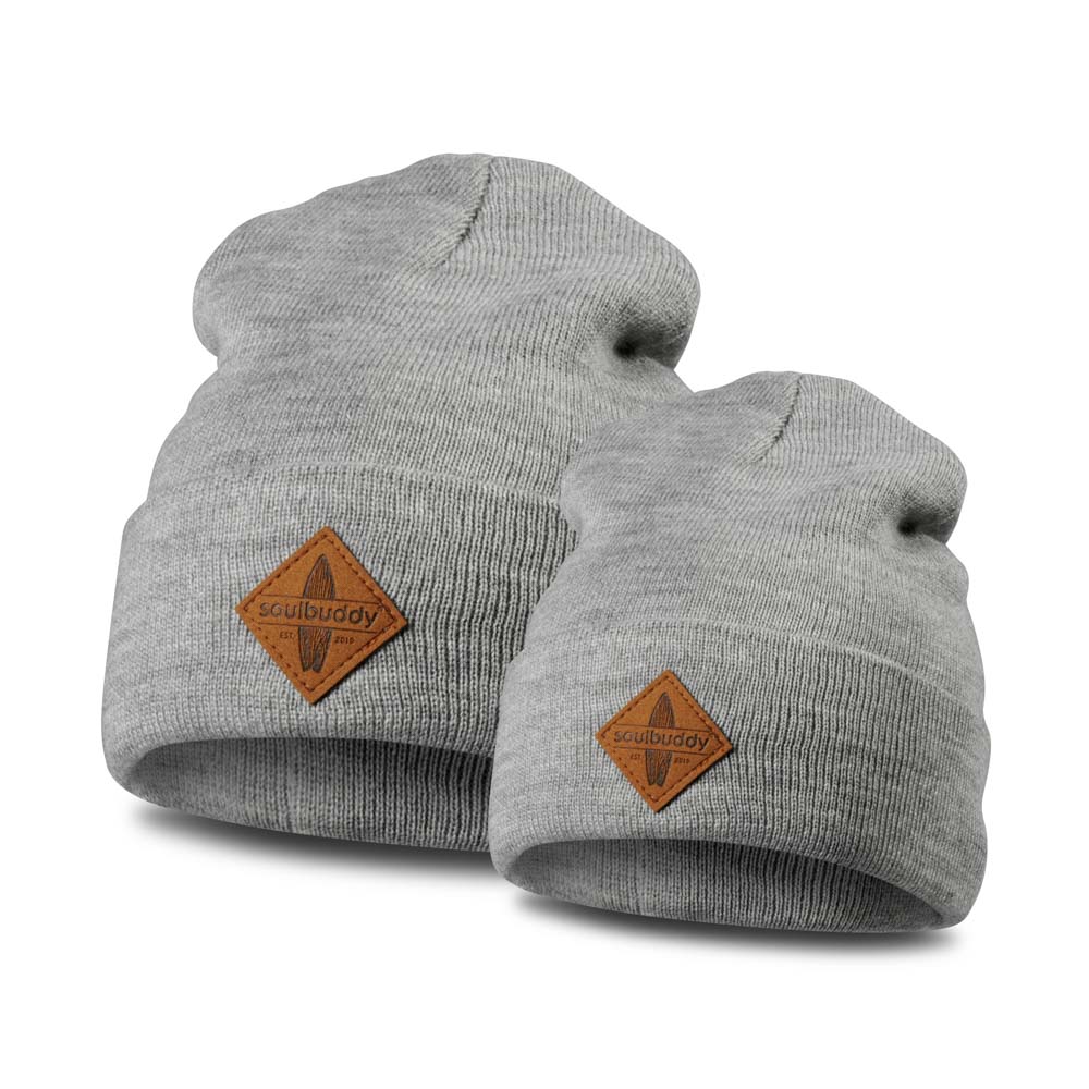 Soulbuddy. Beanies 2er Set grau