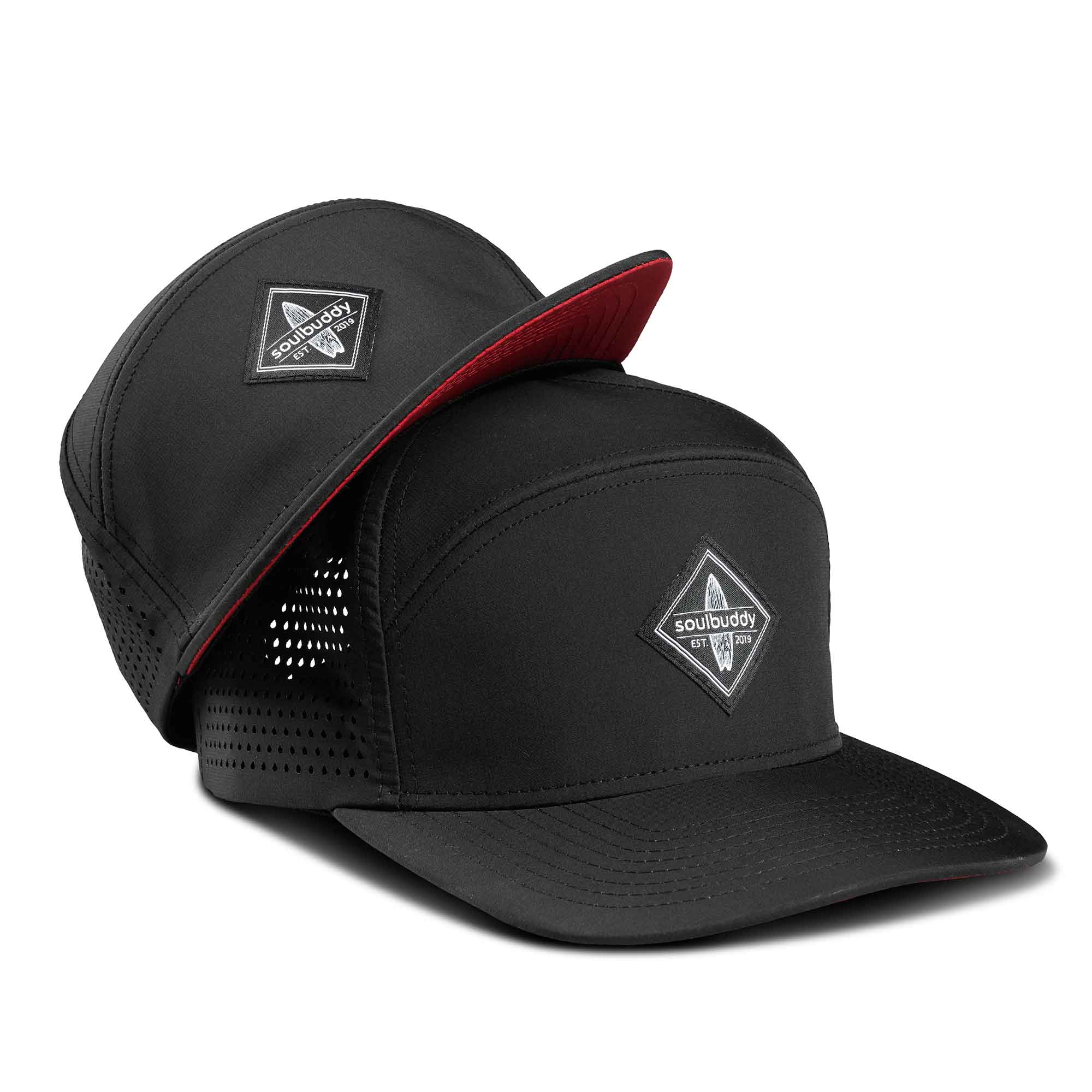 Performance Cap Black Red 2er-Set Front