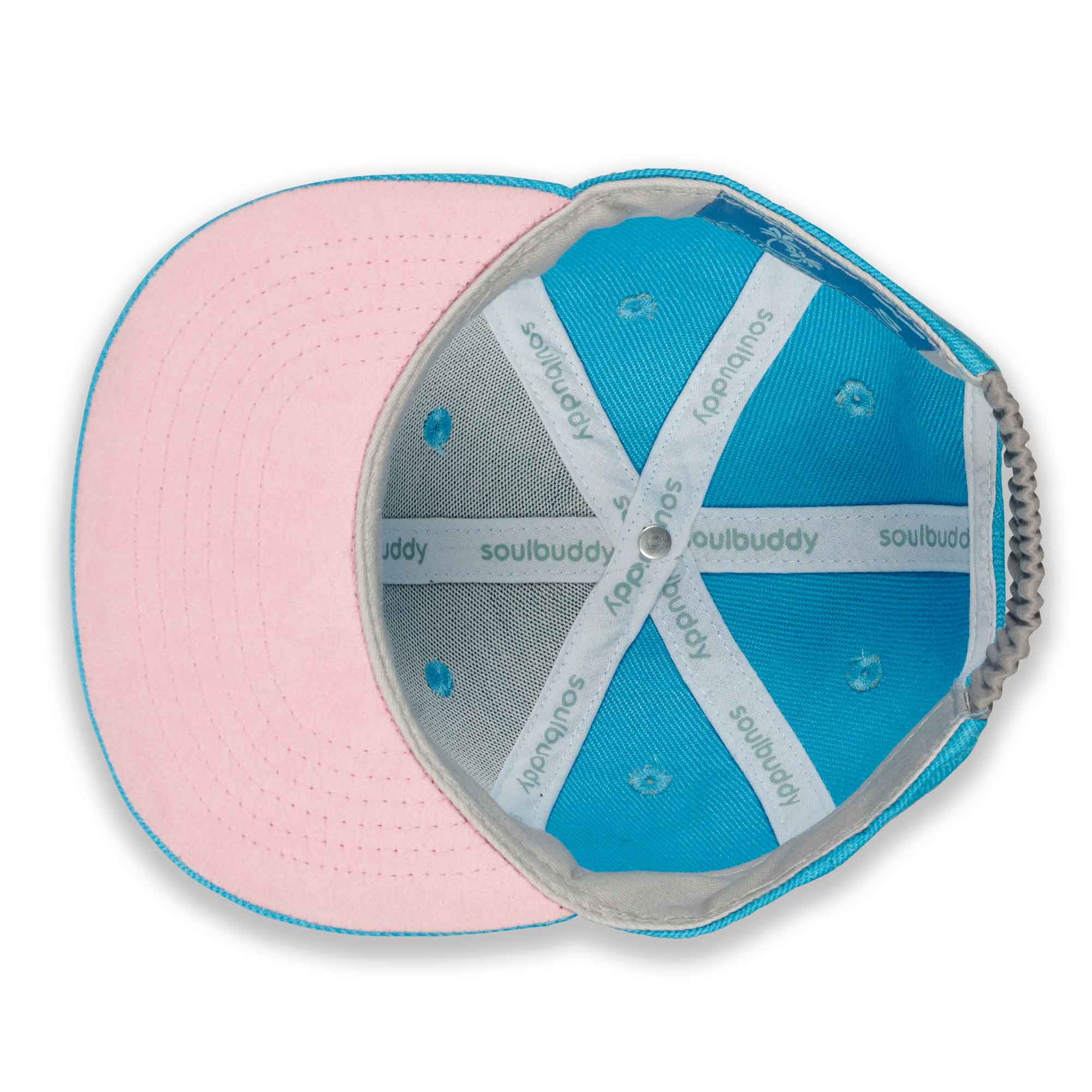 Soulbuddy Kids Snapback Cap Skyblue Pink Innen Rubber