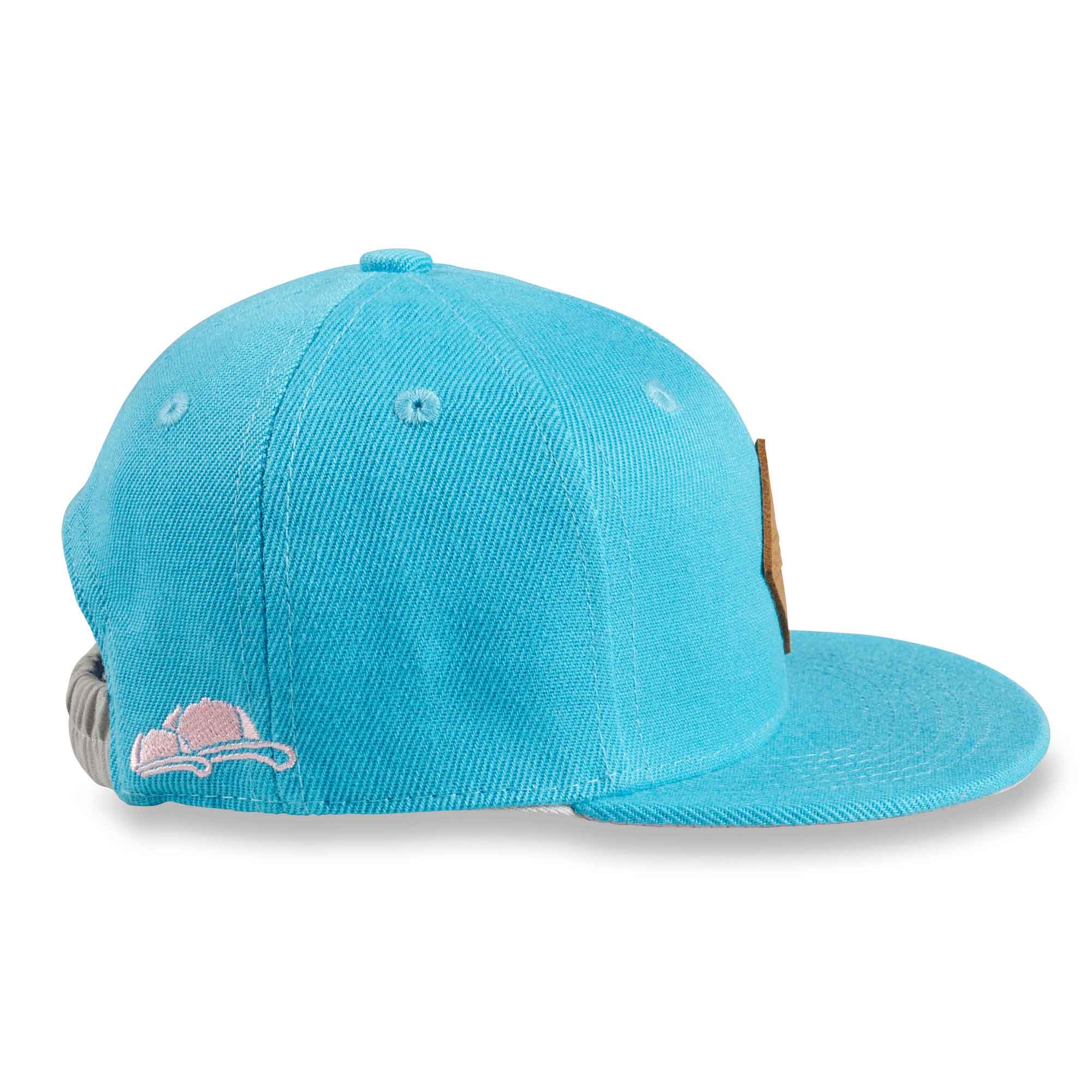 Soulbuddy Kids Snapback Cap Skyblue Pink Seite Rubber