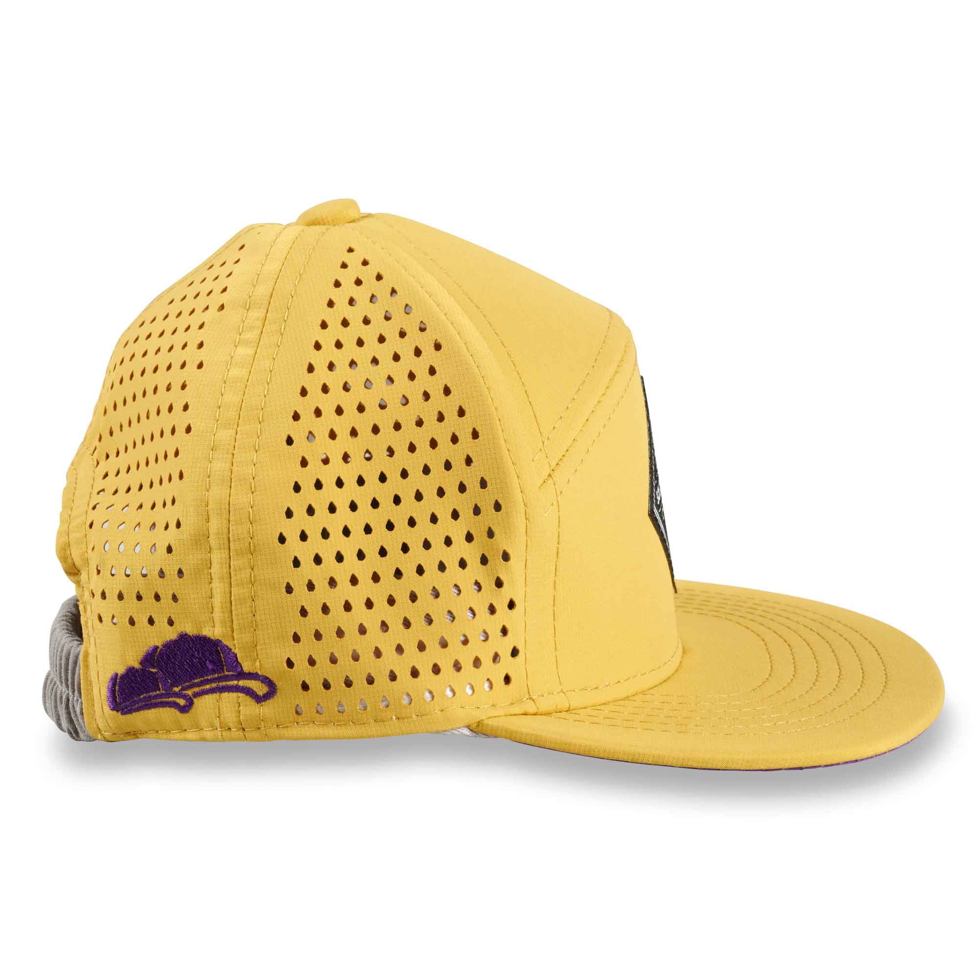 Special Snapback Cap Gelb-Lila Kids Rubber Seite