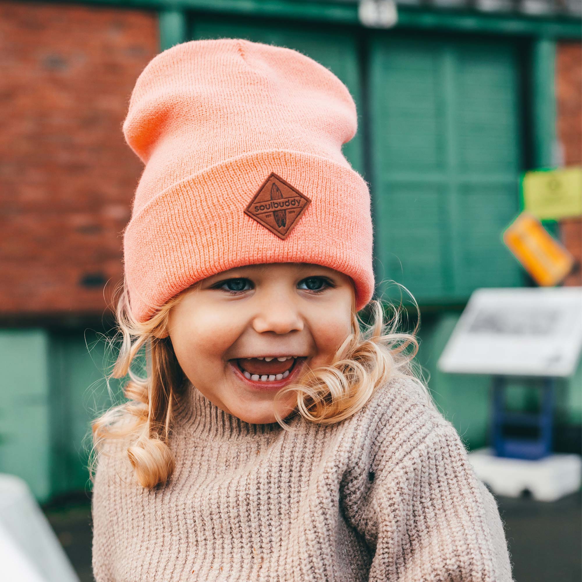 Kinder Wintermütze Beanie rosa