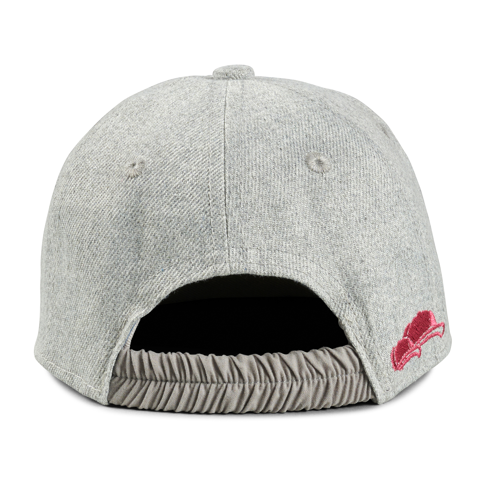 Kinder Cap grau-rot hinten