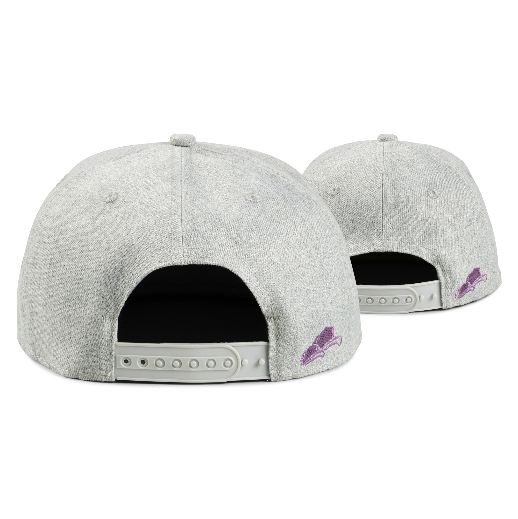 Basecap Damen 2-er Set grau-lila hinten