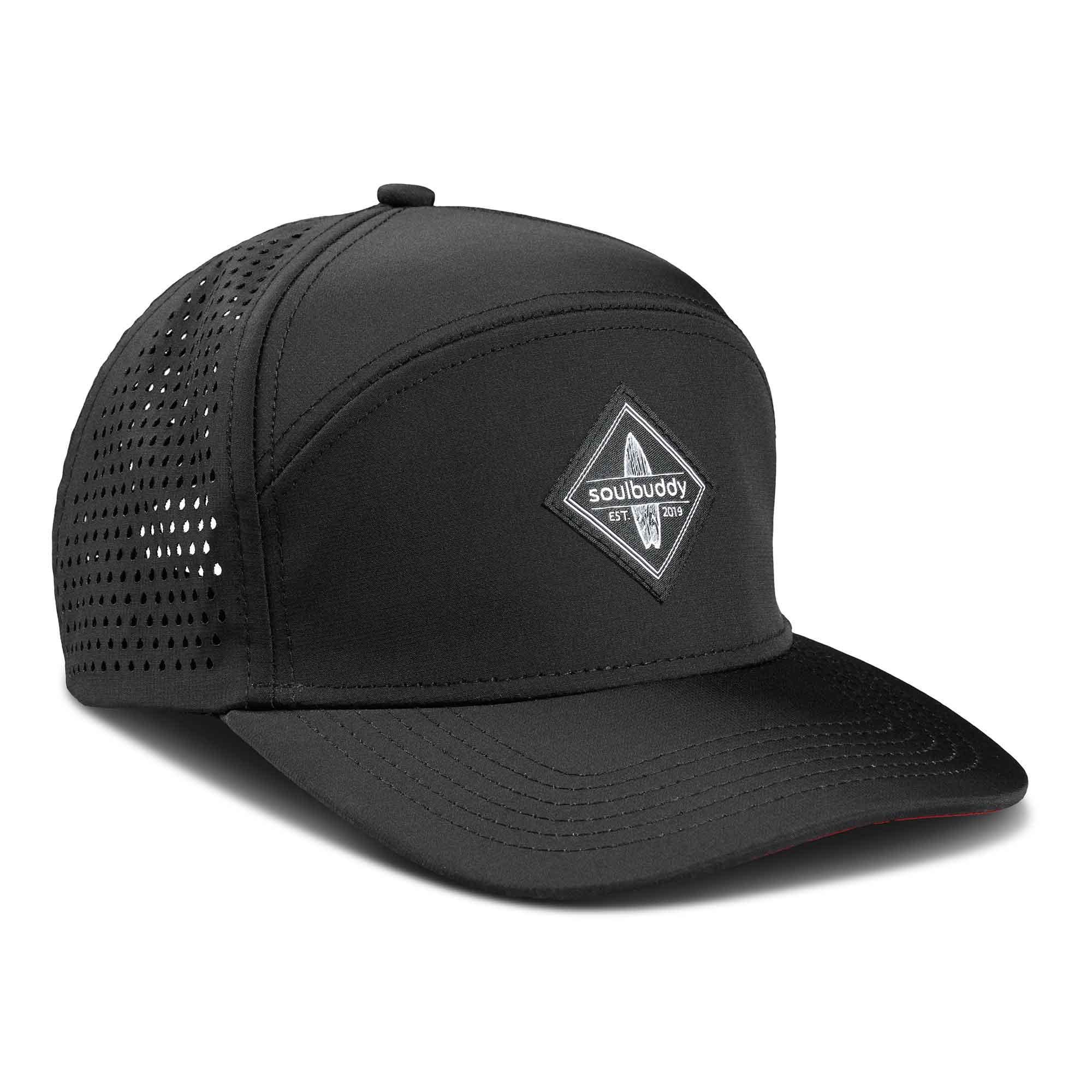 Kinder Performance Cap Black Red Front