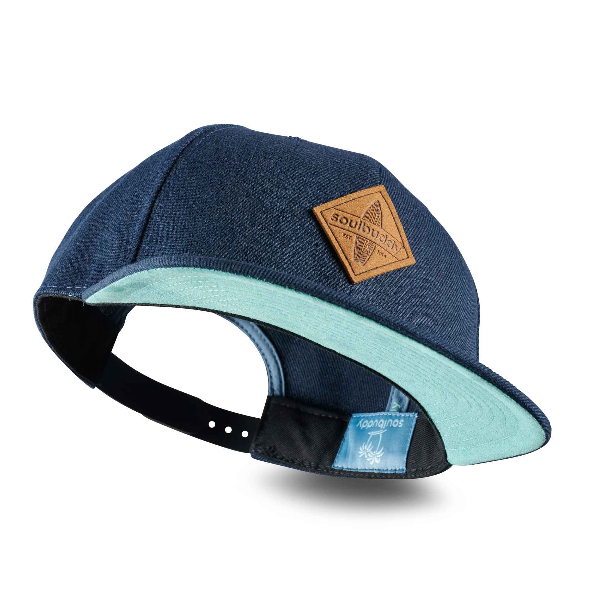 Soulbuddy Adult Snapback Cap Blau Türkis Highlight