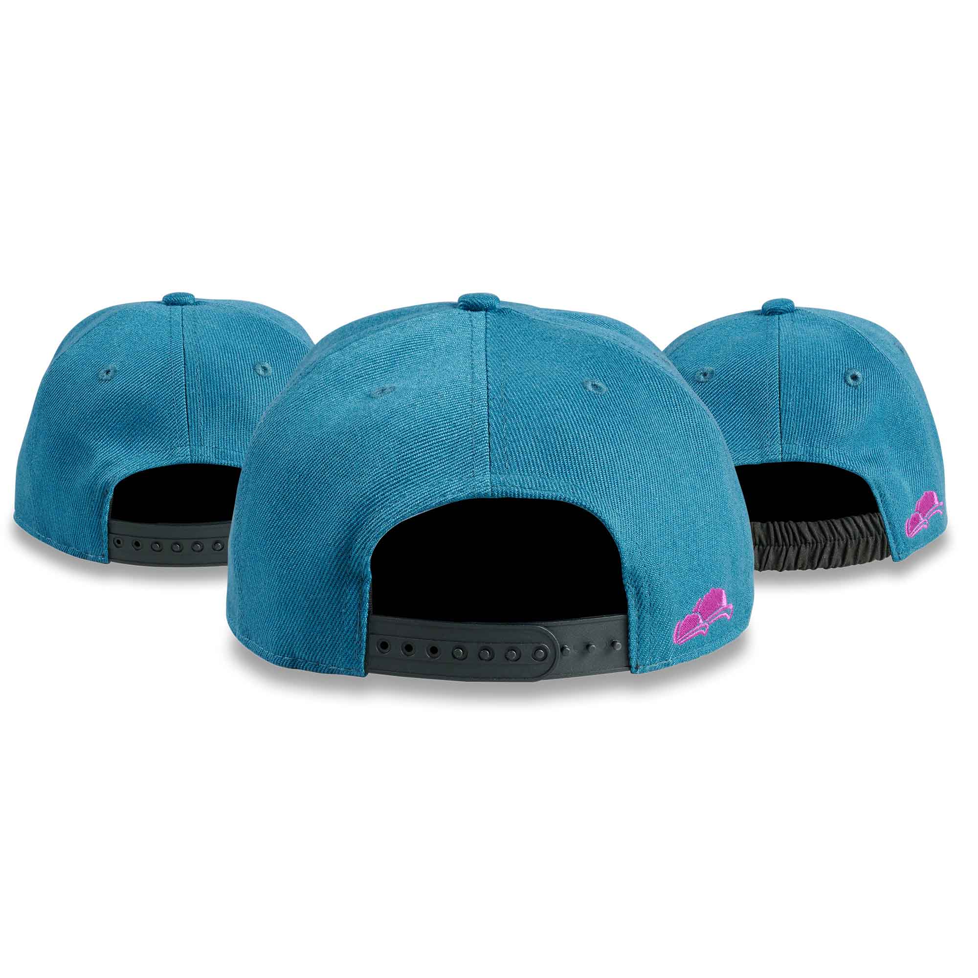 Soulbuddy Snapback Cap Petrol-Lila 3er-Set hinten