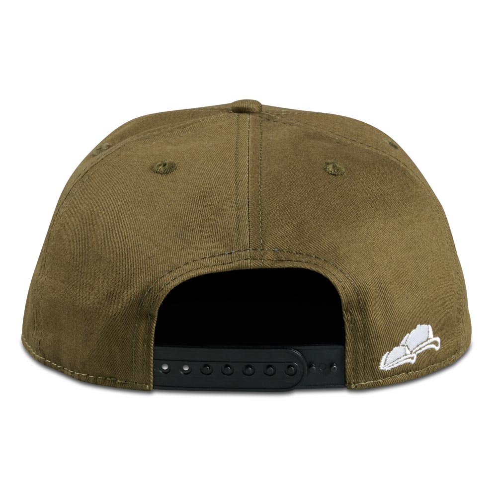 Snapback Cap Herren olivgrün hinten