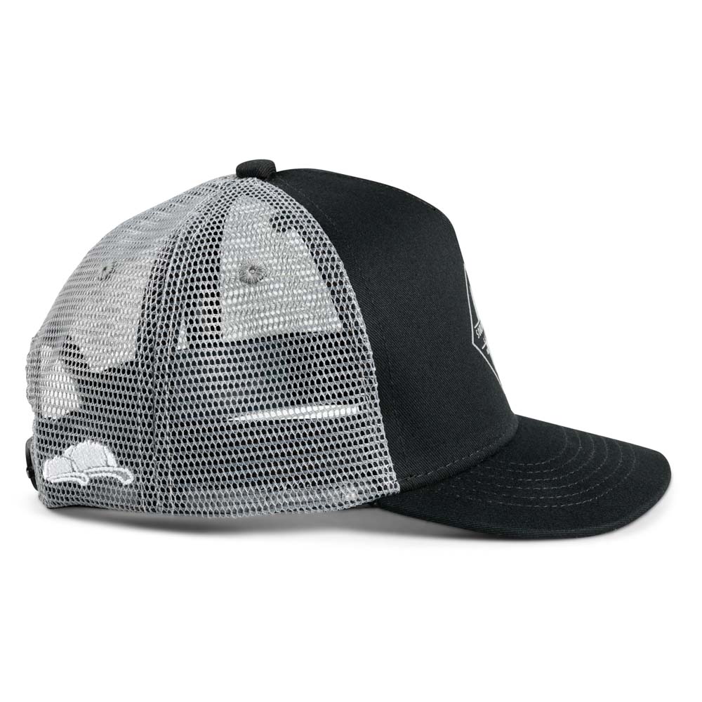 Kinder Trucker Cap schwarz grau Seite