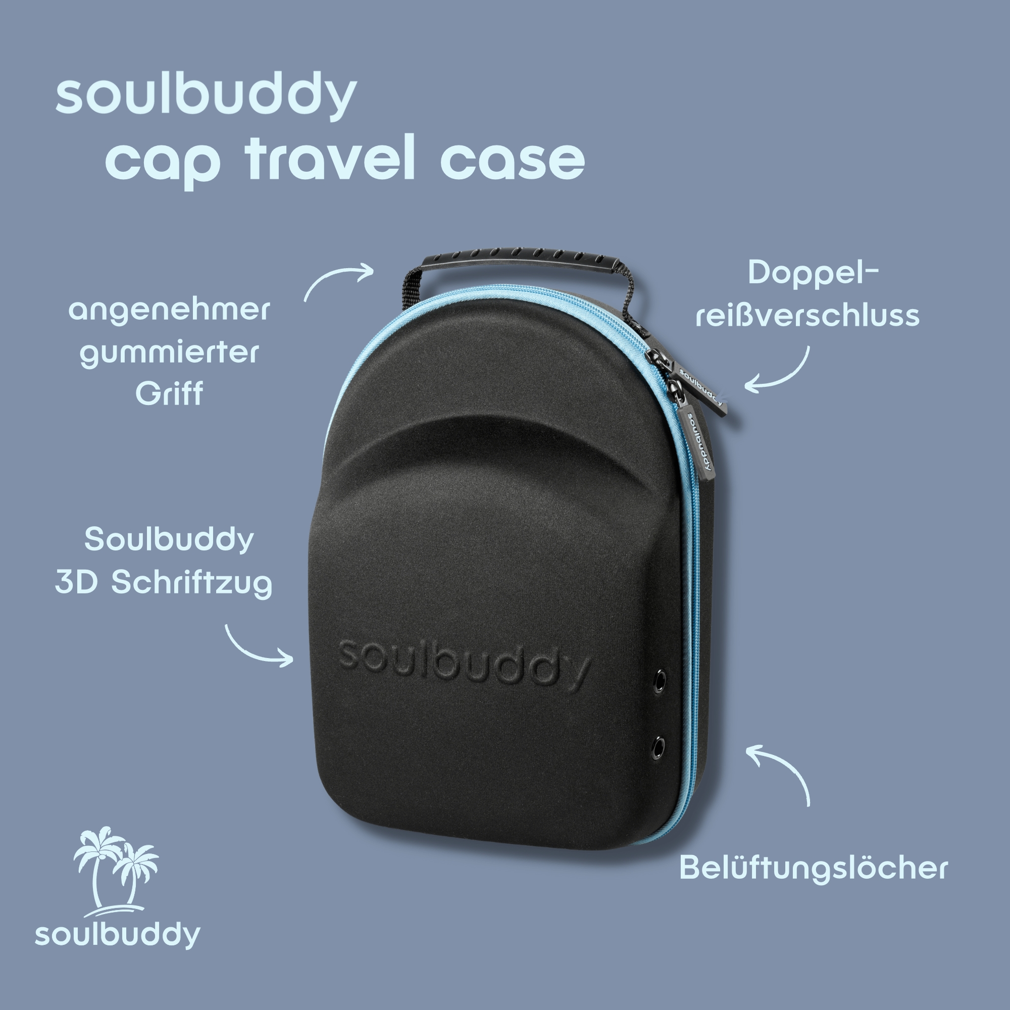 Soulbuddy Cap Travel Case mit Detailbeschreibung