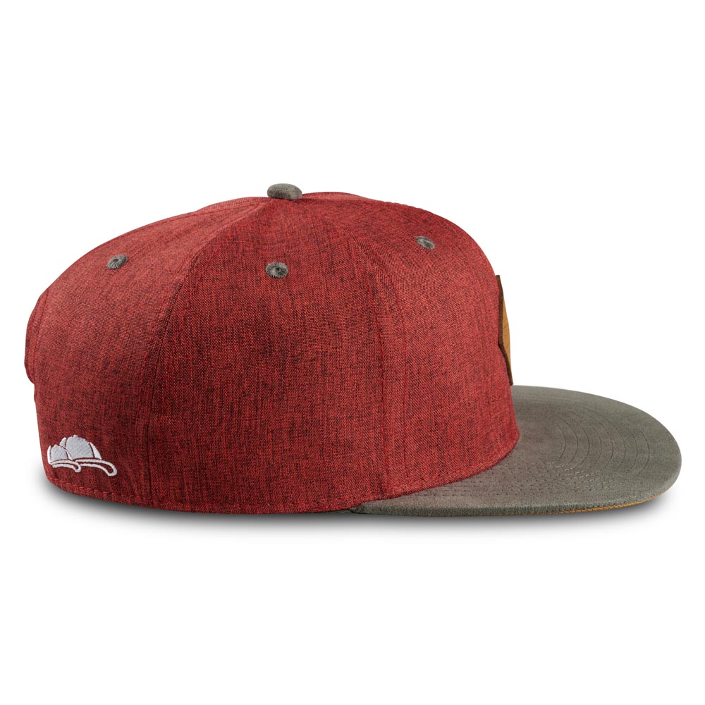 Snapback Cap Herren dunkelrot Seite