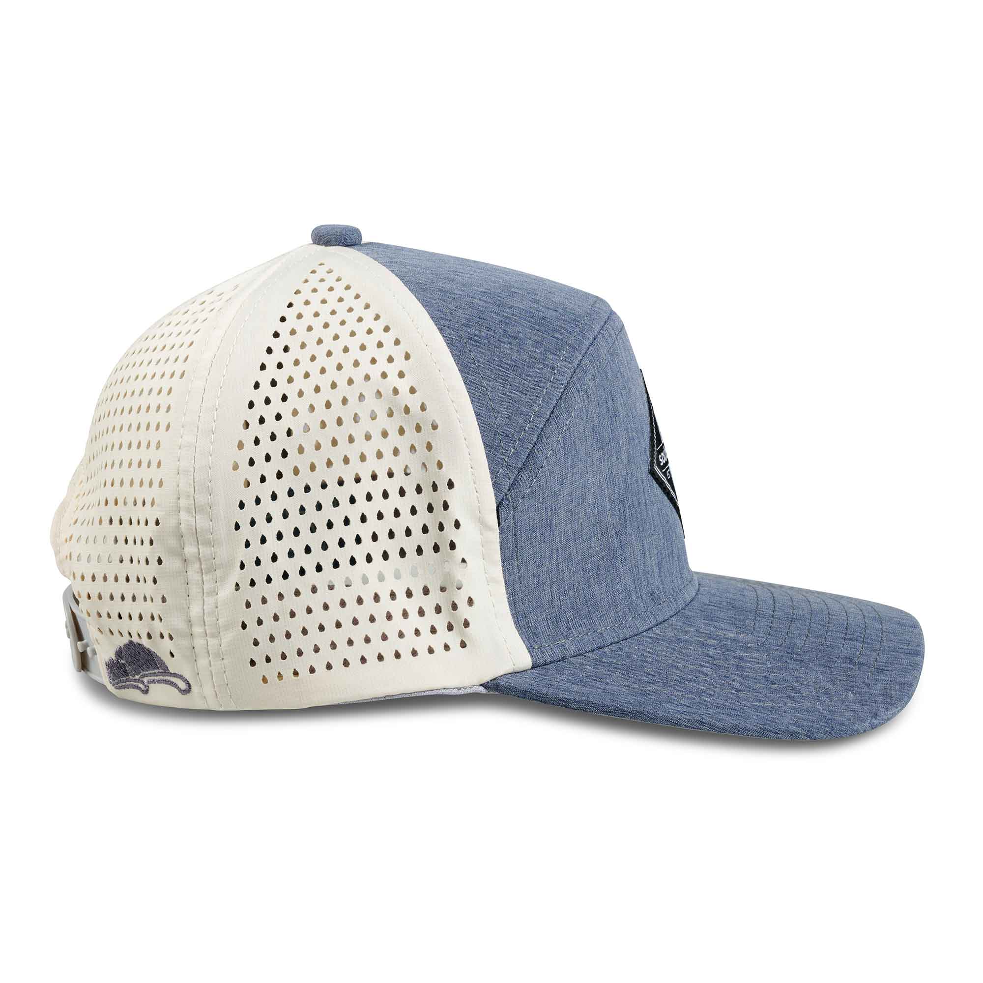 Kinder Cap Blue Cream Side
