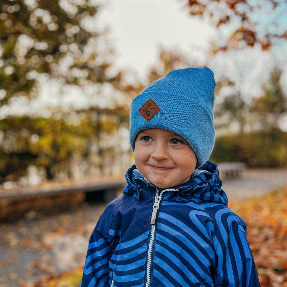 Beanie Mütze Junge blau