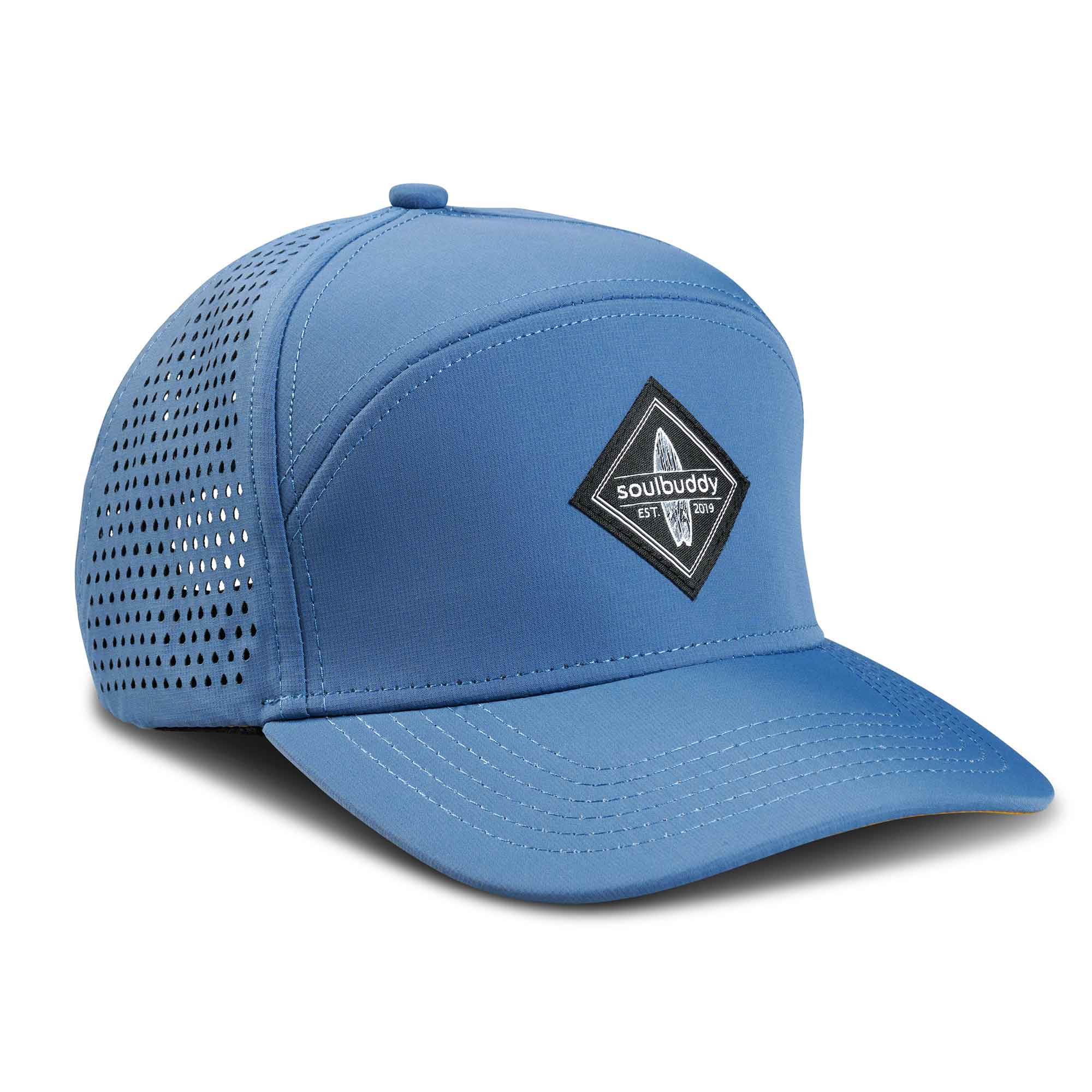 Kinder Performance Cap Blue Yellow Front