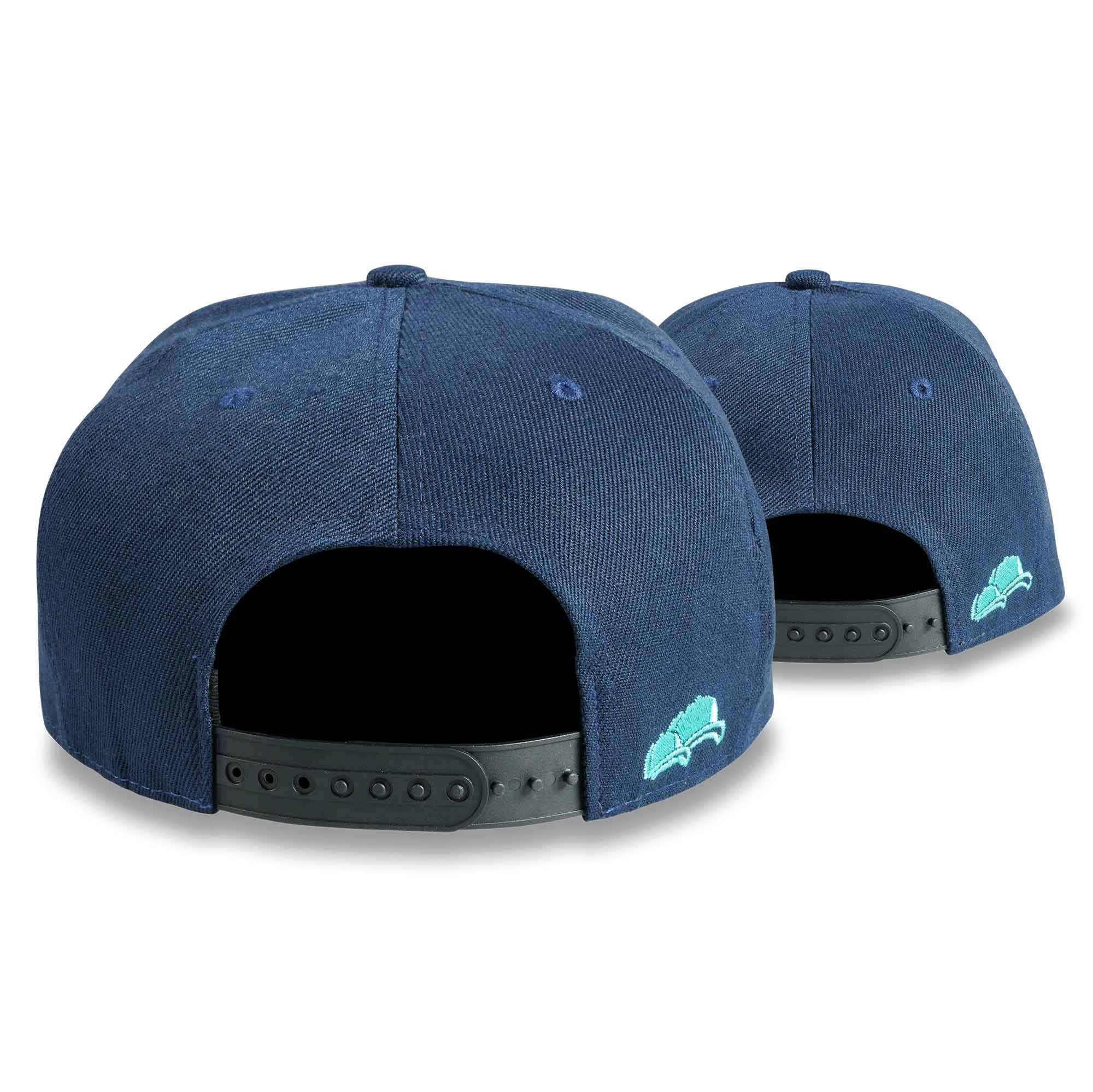 Soulbuddy 2er-Set Snapback Cap Blau Türkis Hinten Snap
