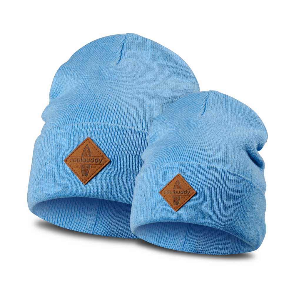 Beanie Mütze 2er Set blau