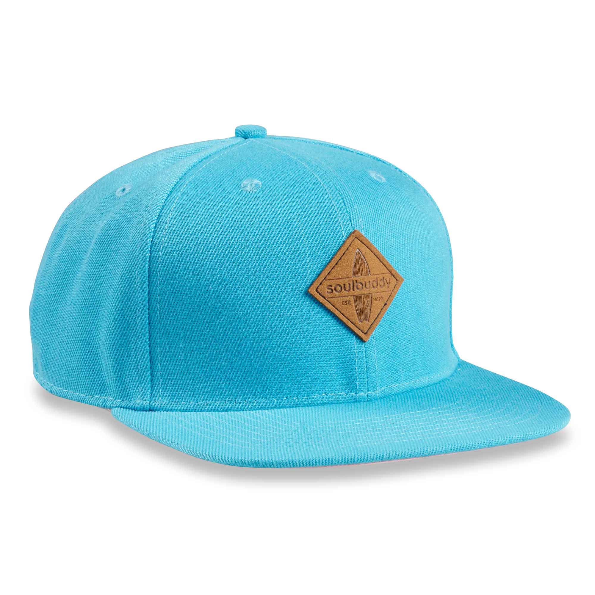 Soulbuddy Adult Snapback Cap Skyblue Pink Front