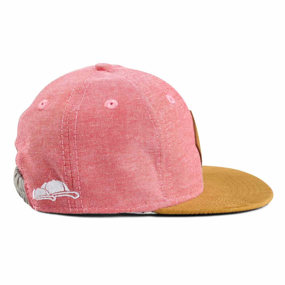 Kinder Baseball Cap hellrot Seite