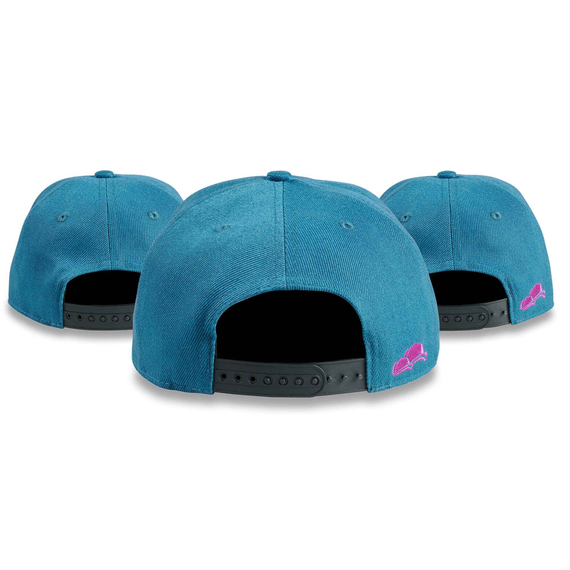 Soulbuddy Snapback Cap Petrol-Lila 3er-Set hinten