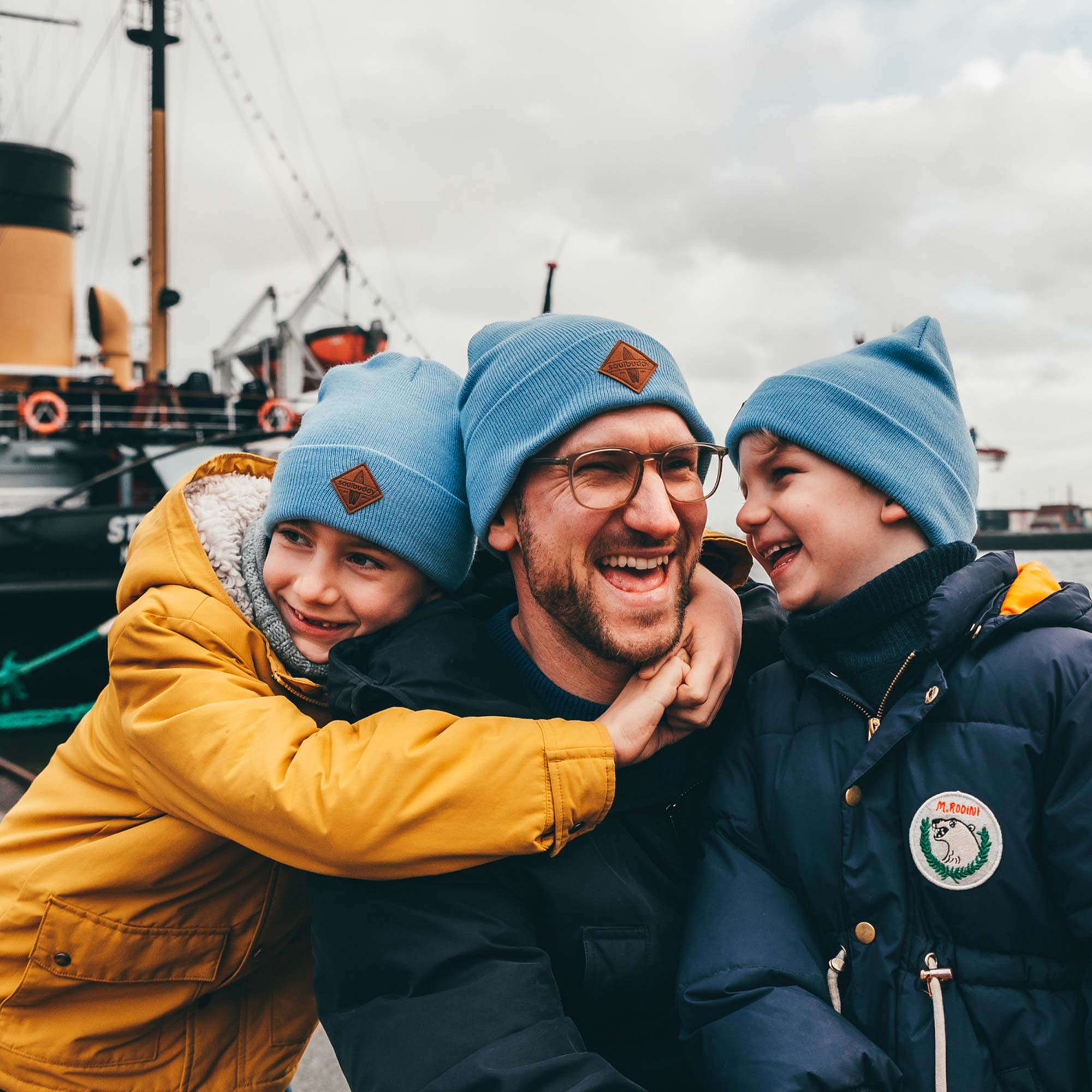 Familien Beanie hellblau Mood