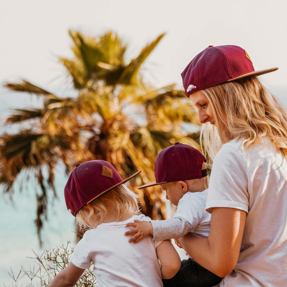 Mutter Tochter Outfit Snapback Cap lila