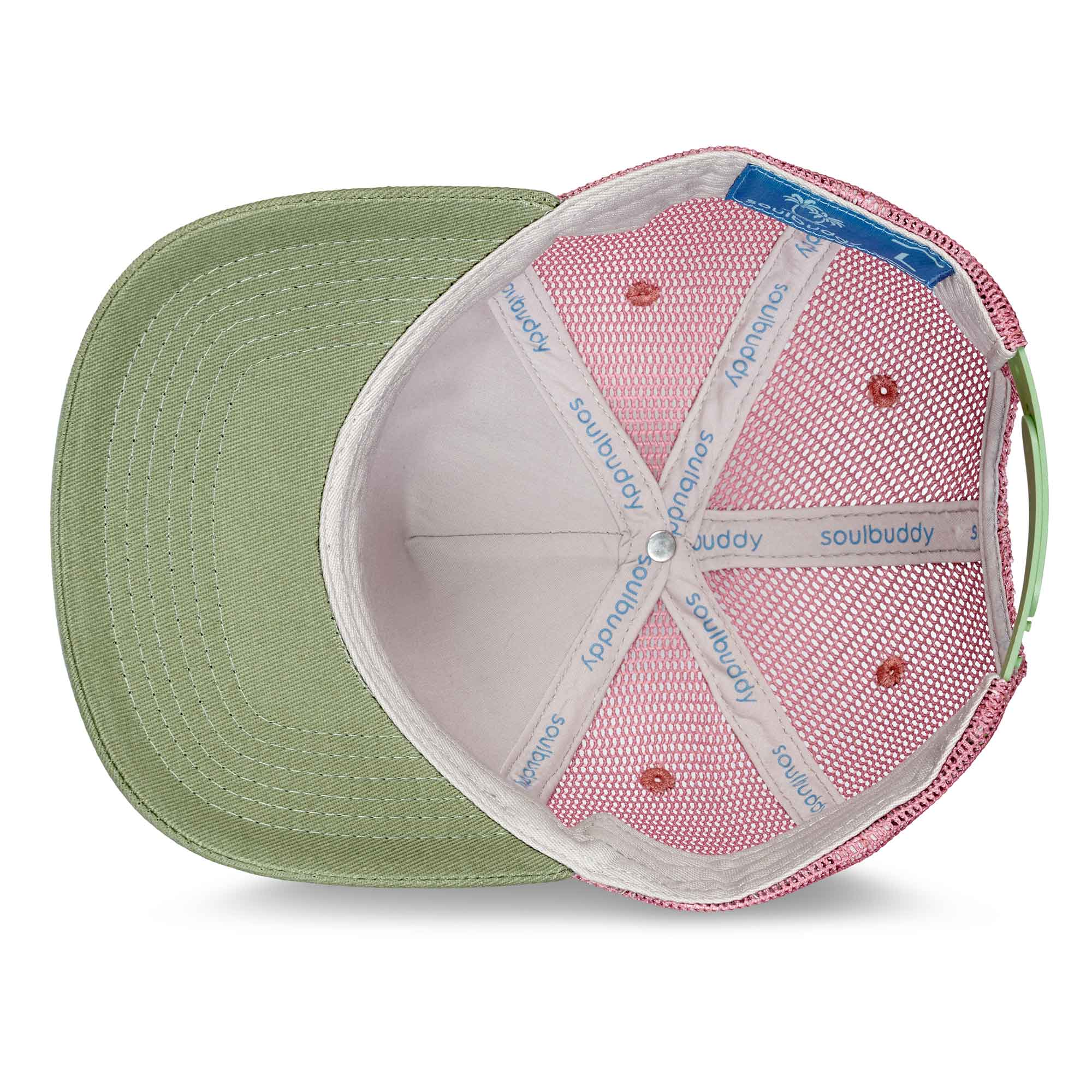 Kinder Trucker Cap Green Rose Inside