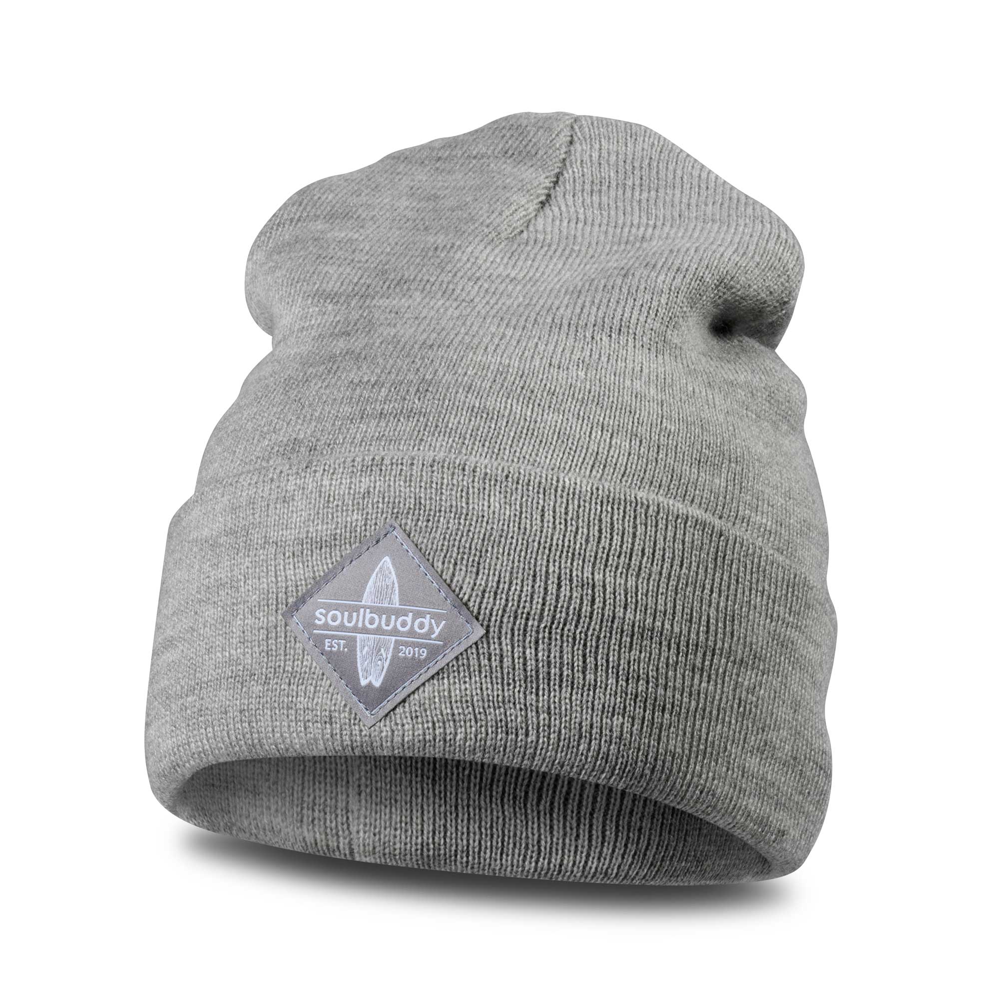 Adult Beanie - Light Grey Melange (One Size)