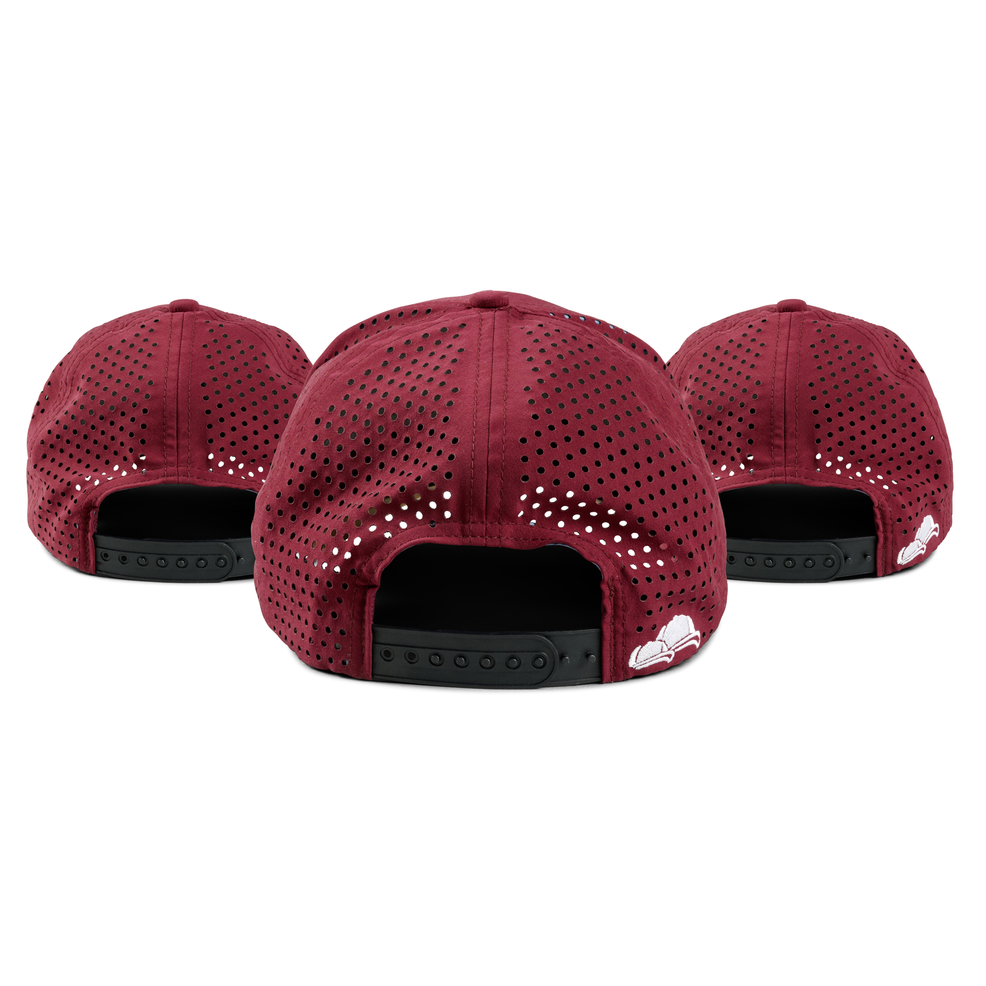 Family Caps 3er-Set Sports Caps Bordeaux Red hinten