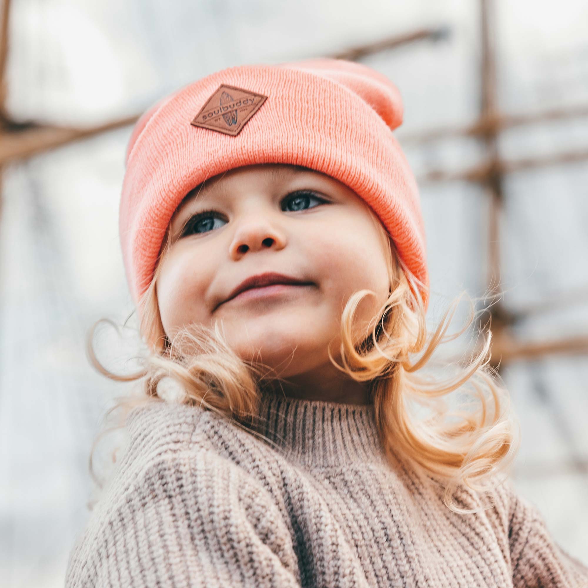 Kinder Wintermütze Beanie rosa