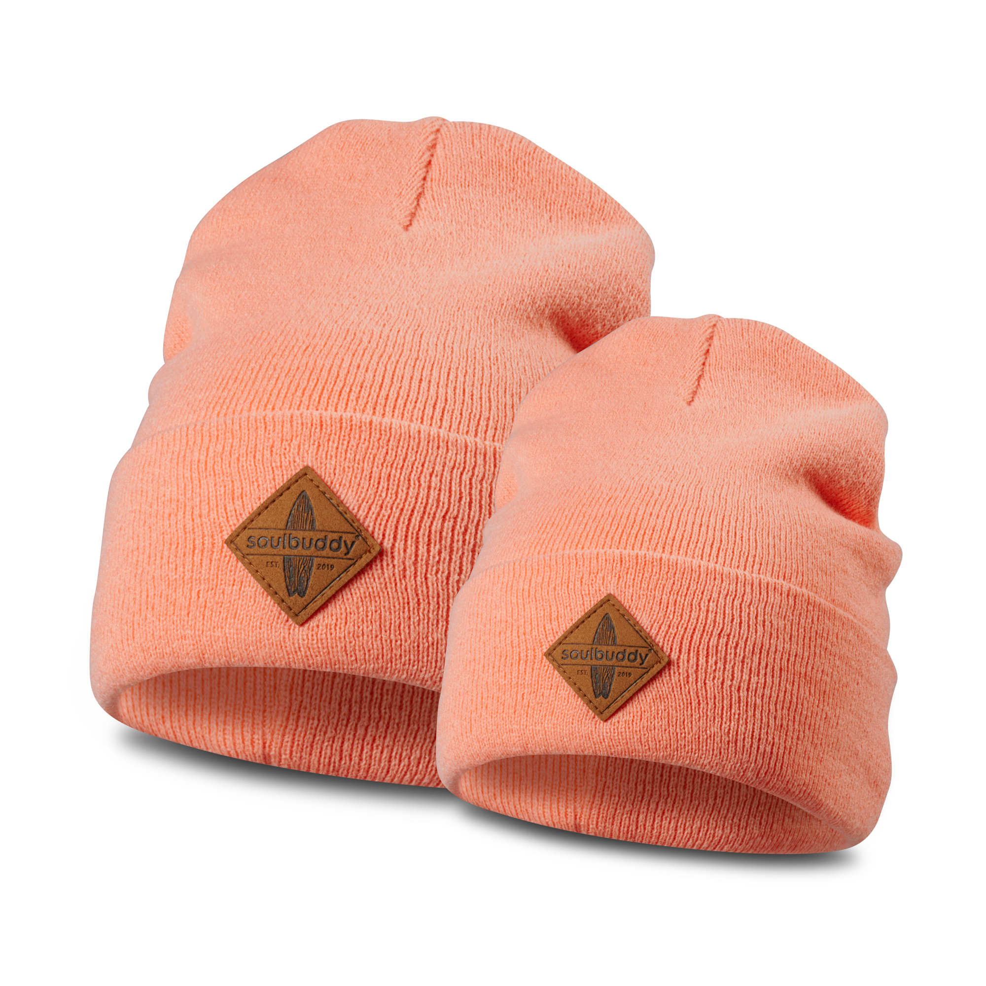 Soulbuddy Beanie 2er-Set Lachsrosa