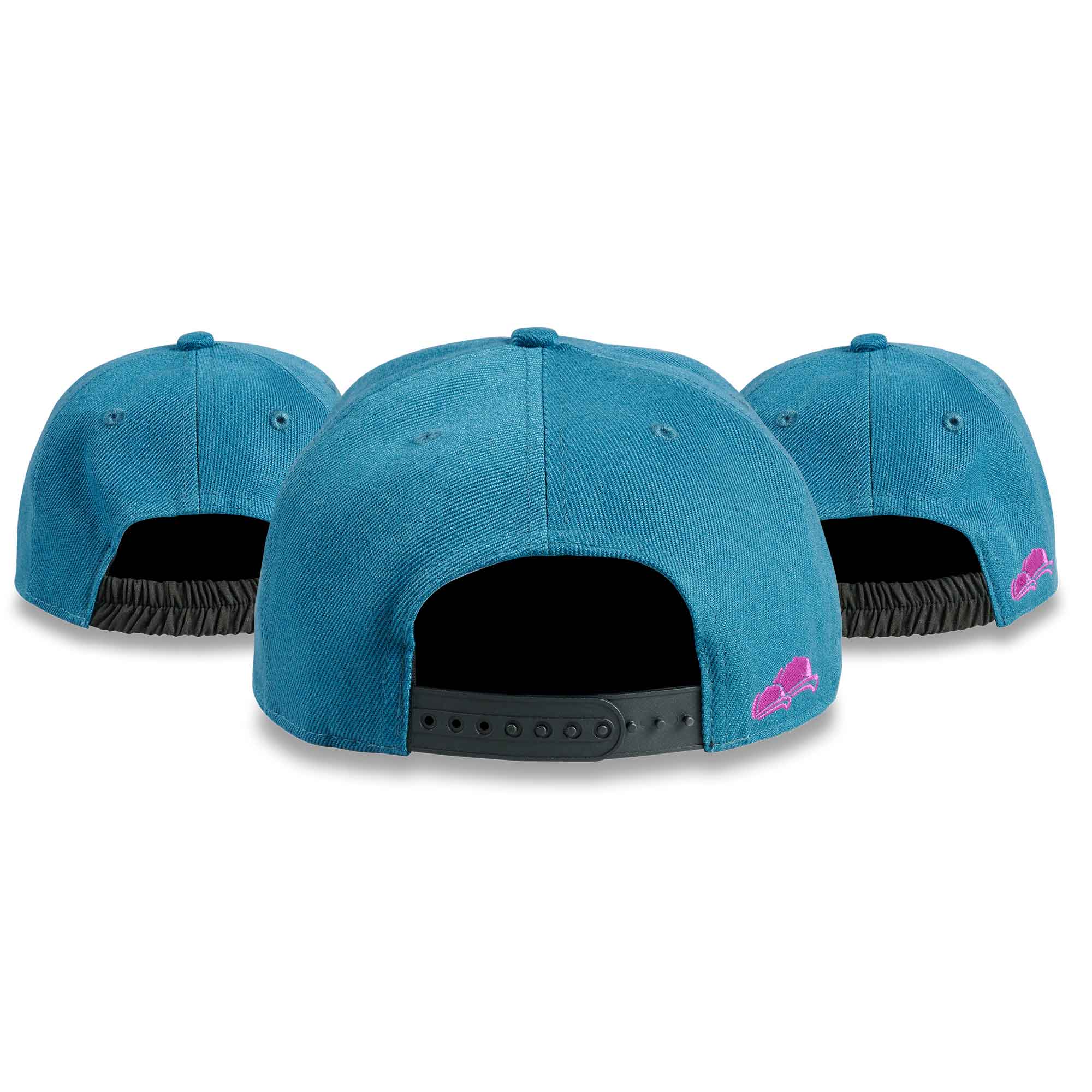 Soulbuddy Snapback Cap Petrol-Lila 3er-Set hinten