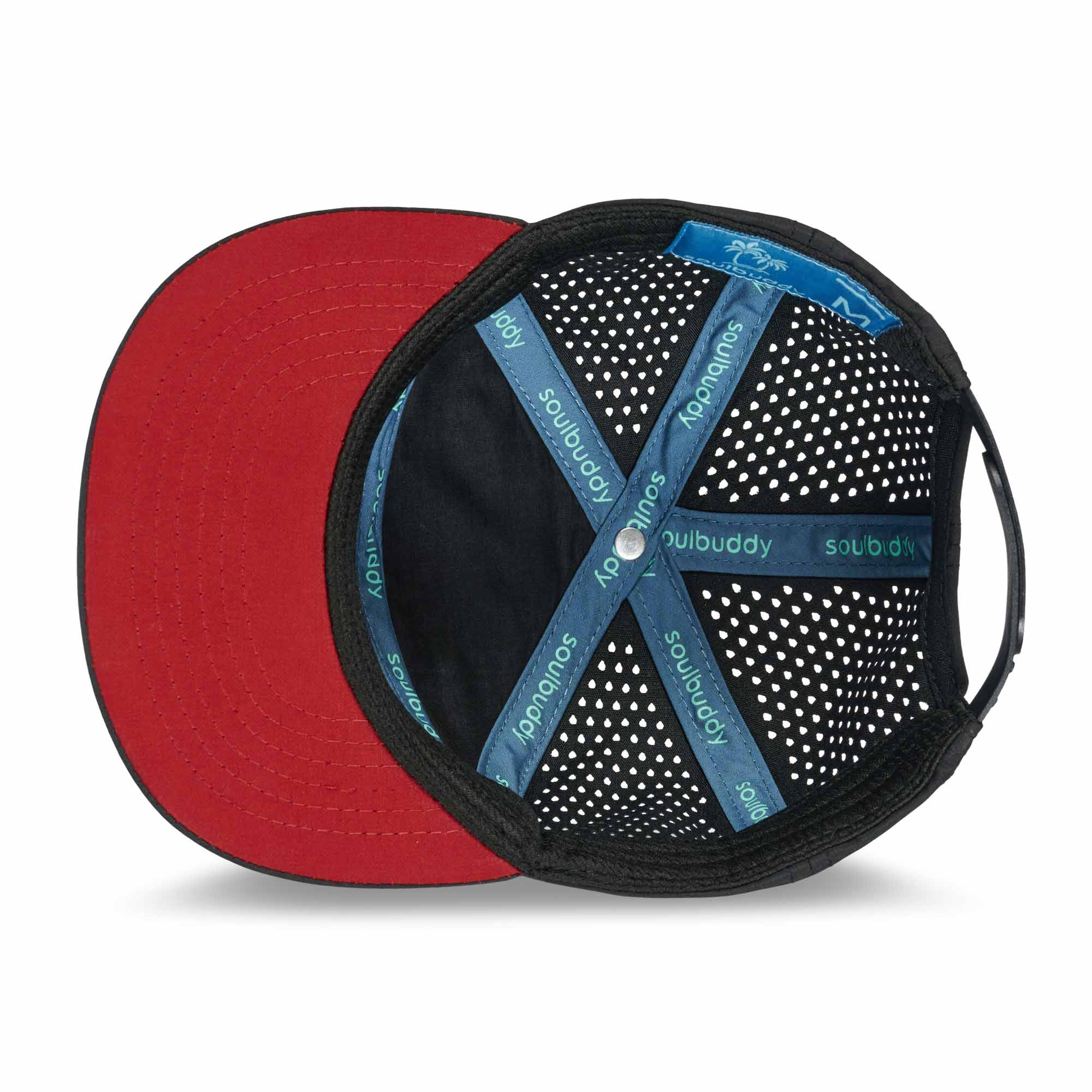 Kinder Performance Cap Black Red Inside